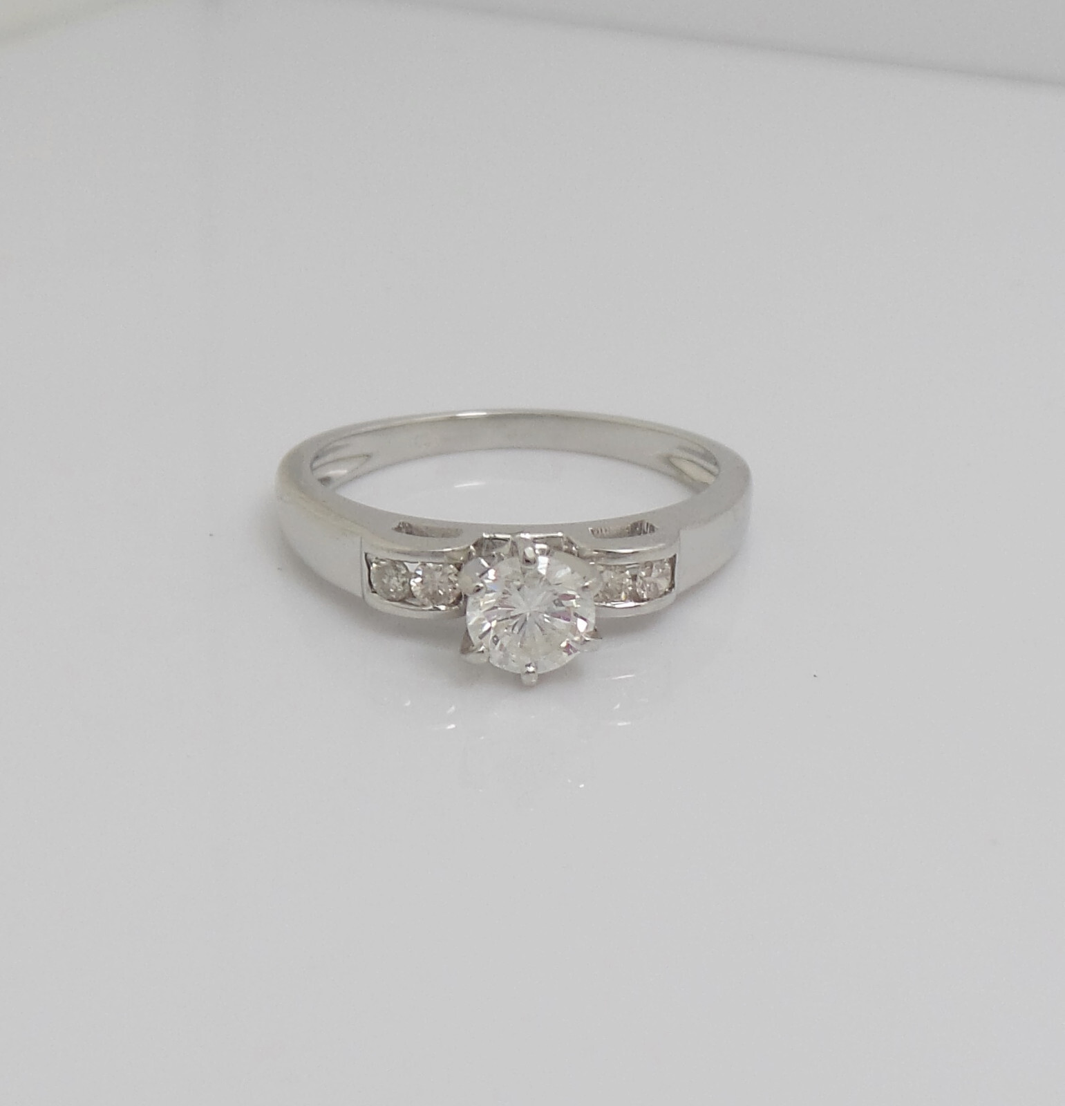 1/2 Natural Diamond Anniversary Engagement Wedding Band Ring 14K White Gold