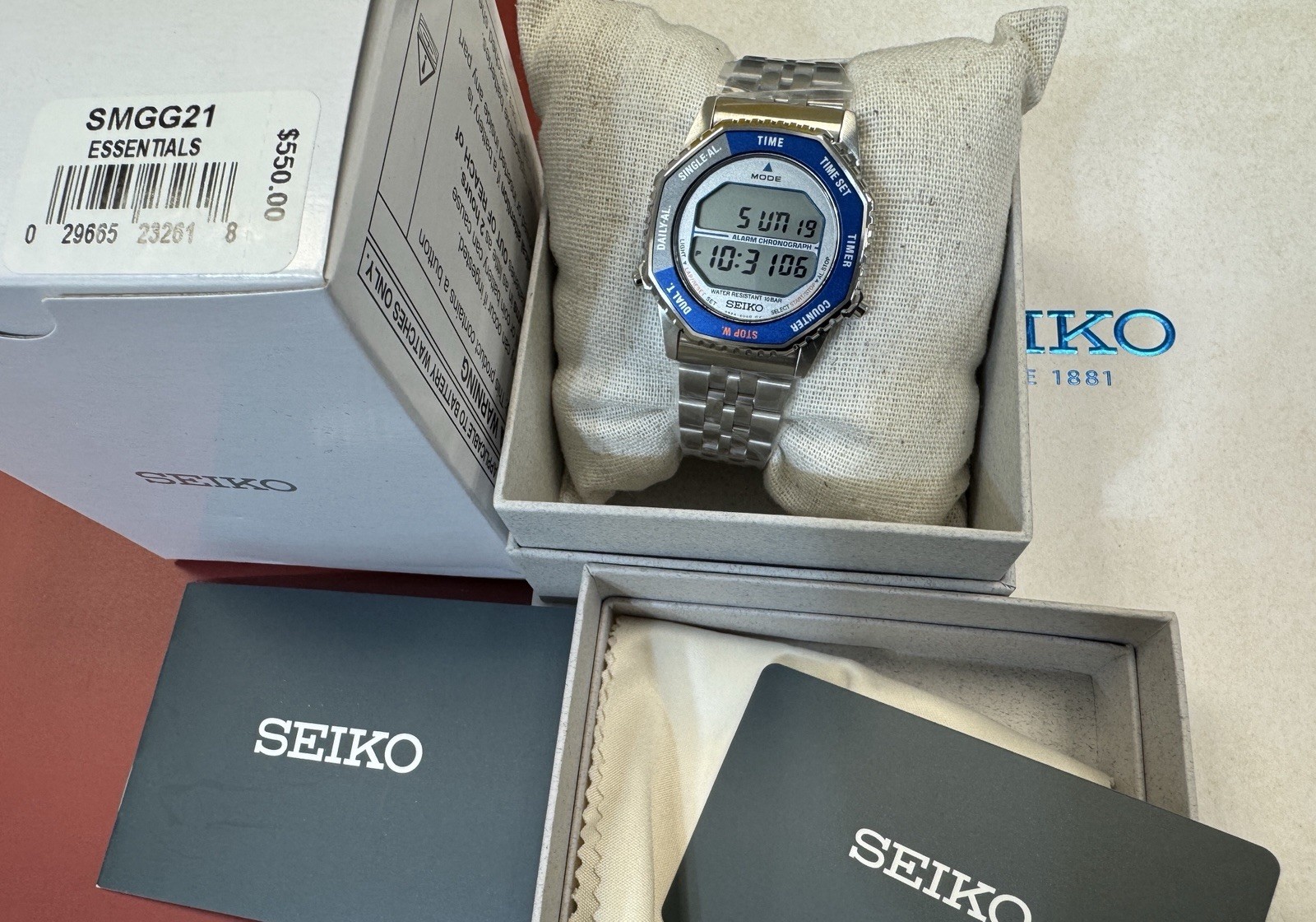 Seiko Rotocall Quartz Chronograph Digital Dial Men’s Watch SMGG21 Brand New