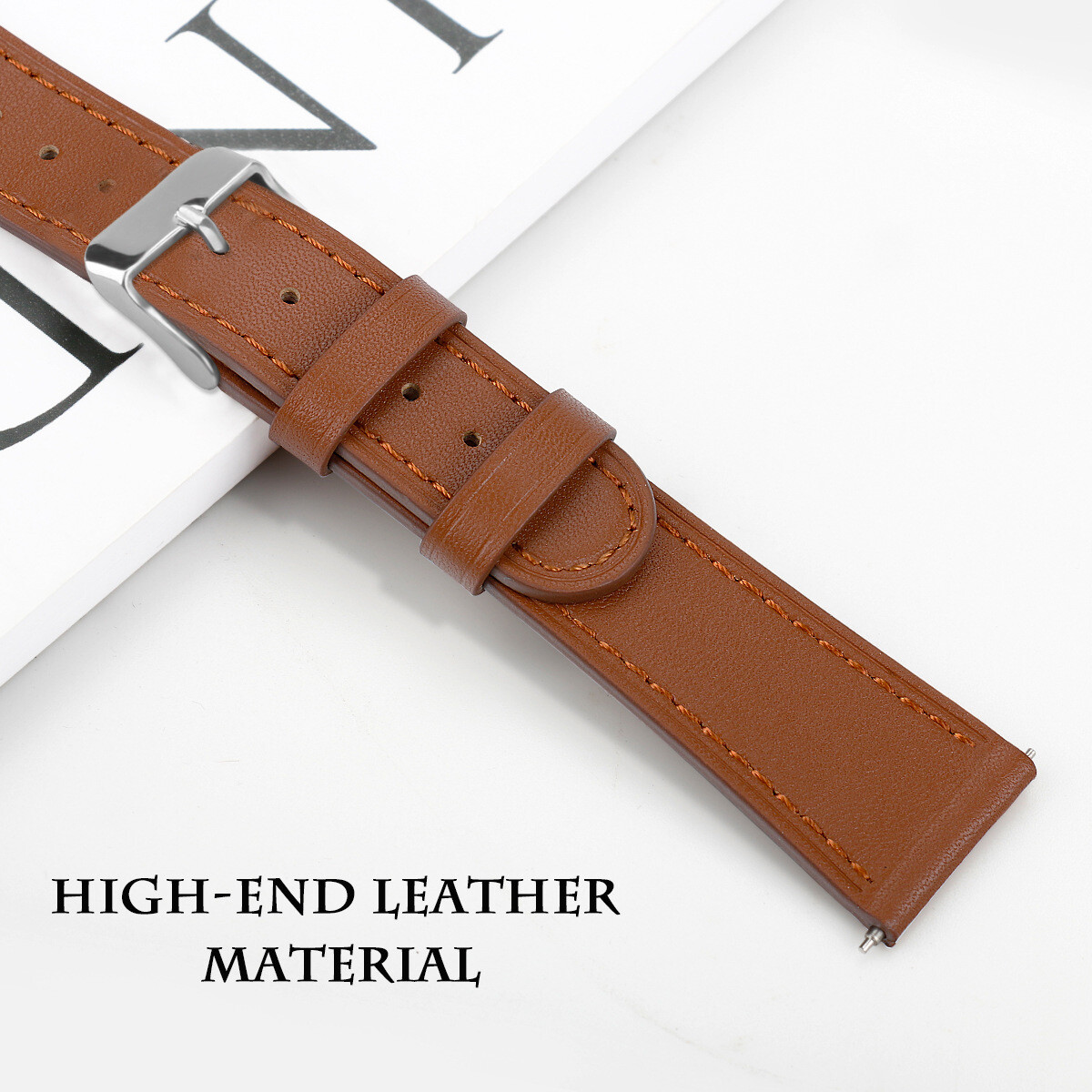 For Samsung Galaxy Watch FE/4/5/6/7 Pro 40/44/42/46mm Genuine Leather Strap Band