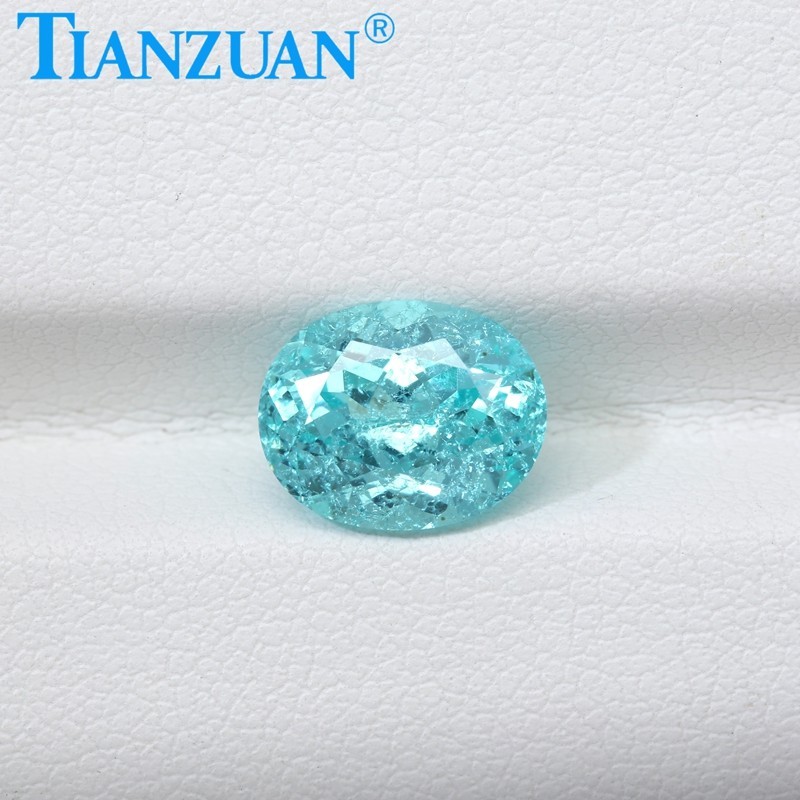 Synthetic YAG Oval Shape Neon Blue Color with inclusions loose Gemstones