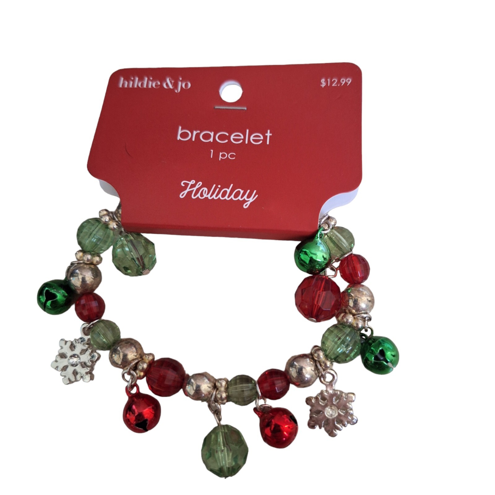 hildie & jo Christmas Holiday Bells Charm Bracelet NEW