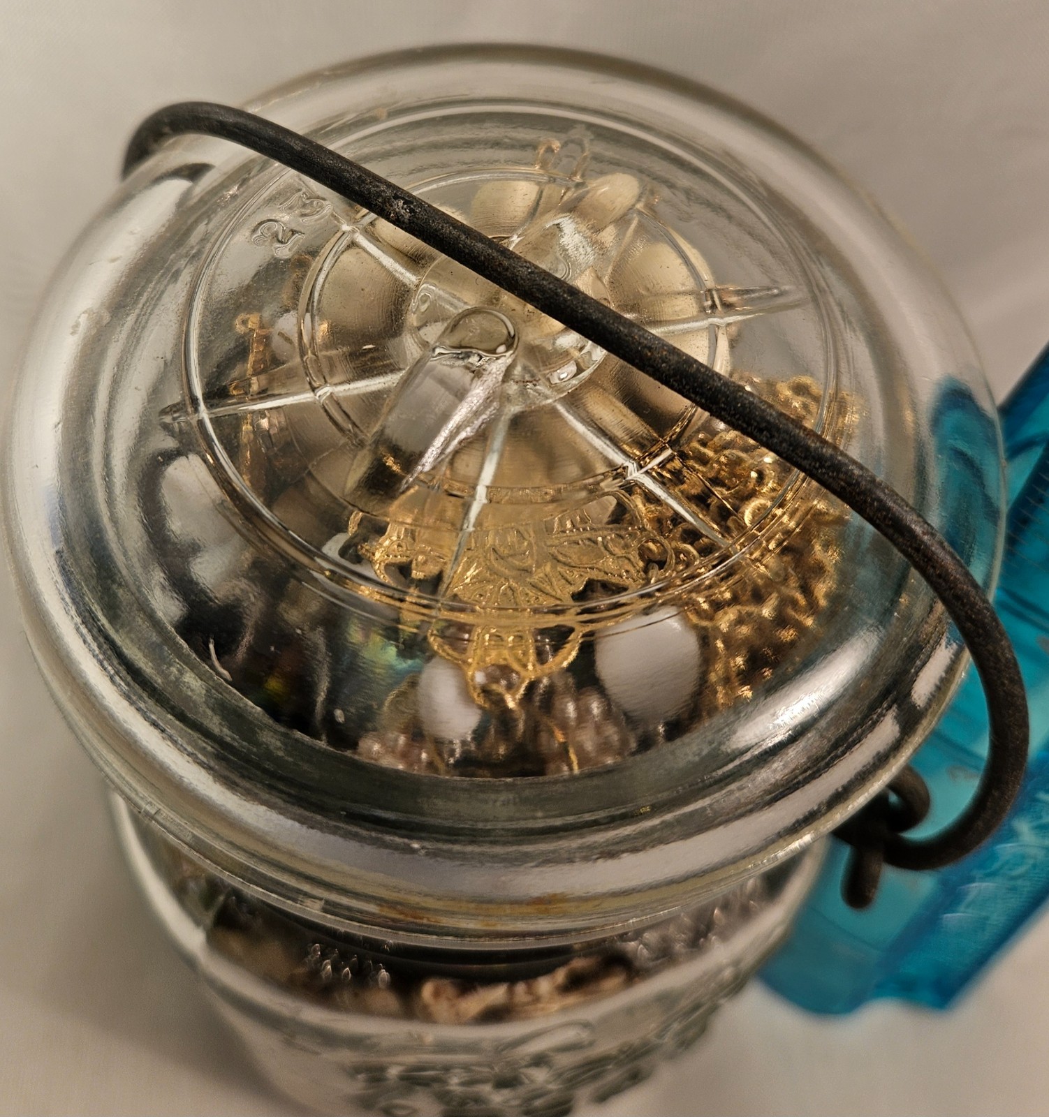 Vintage Ball Ideal Jar with #23 Lid Filled with Jewelry