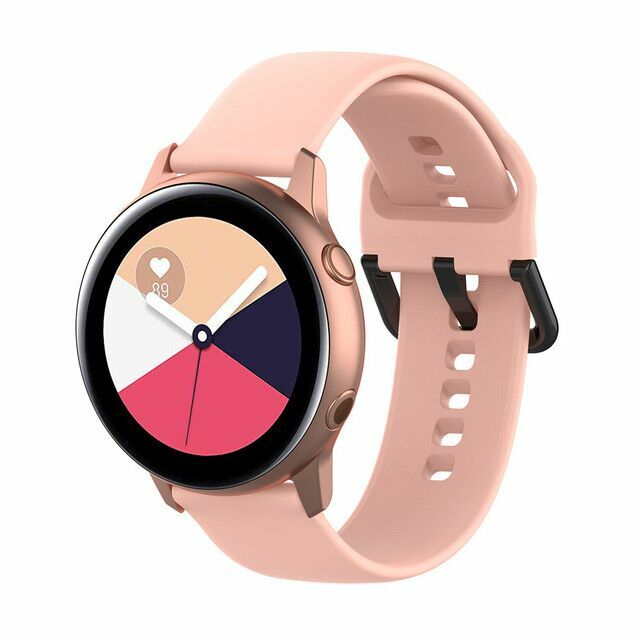 For Samsung Galaxy Watch 3 41mm Active 2 40mm 44mm Silicone 20mm Soft Band Strap
