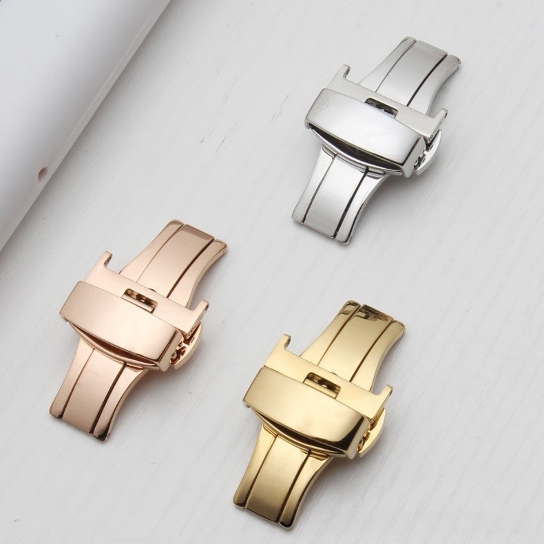 316L Stainless Steel Butterfly Deployment Clasp 18mm 20mm 22mm Watch Band Buckle