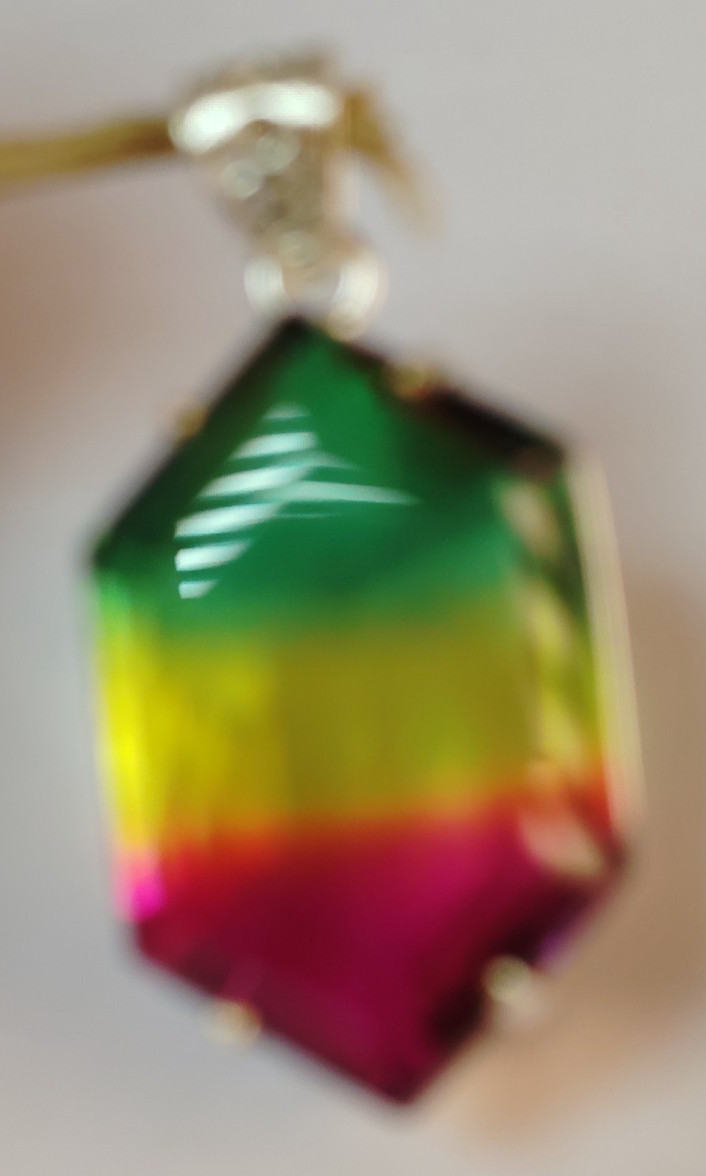 99.40 Ct. Tourmaline Fancy Cut Pendant Sterling Silver Pendant Gemstone Jewelry