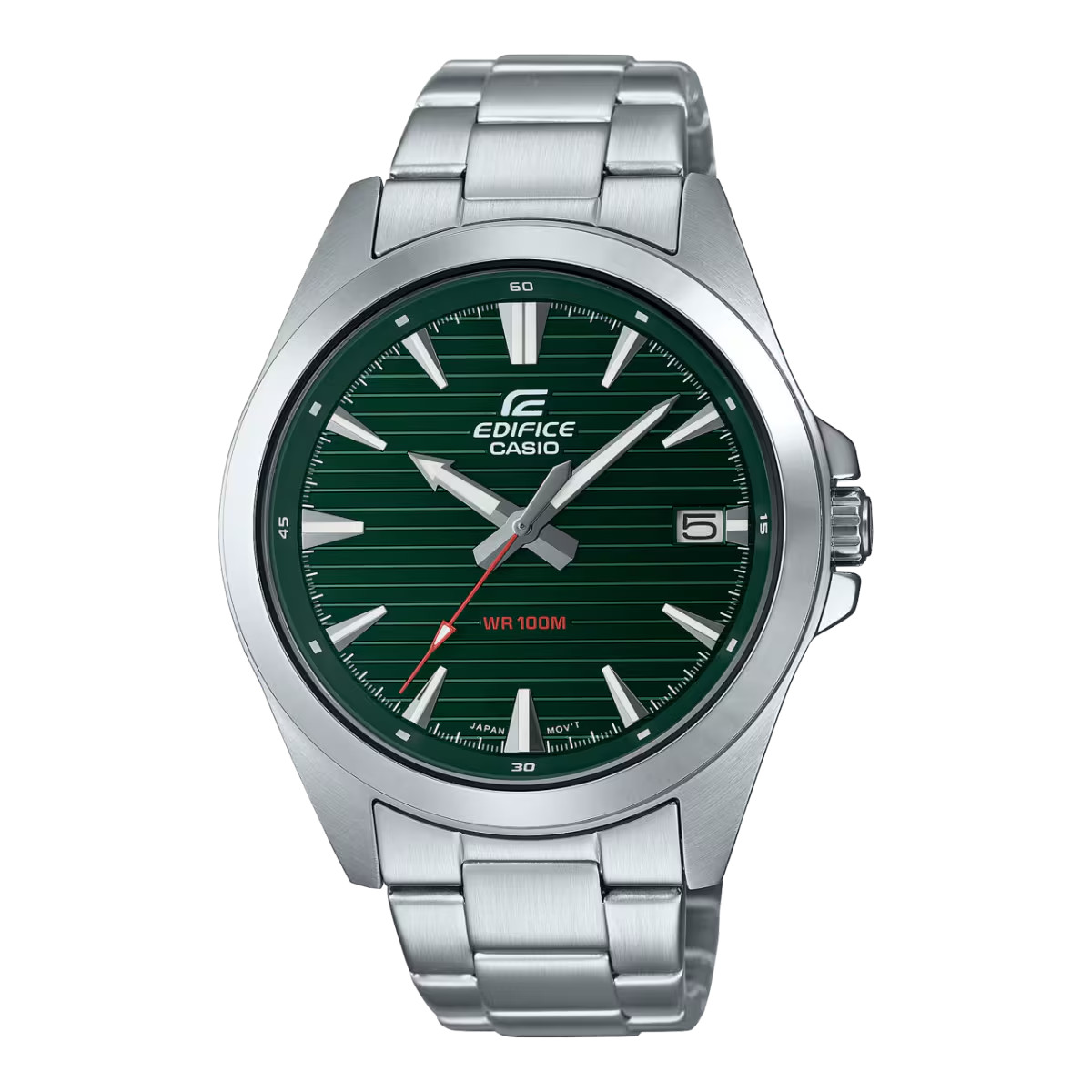Casio Edifice EFV-140D-3A Analog 43.9 mm Green Dial New Full Set Men’s Watch