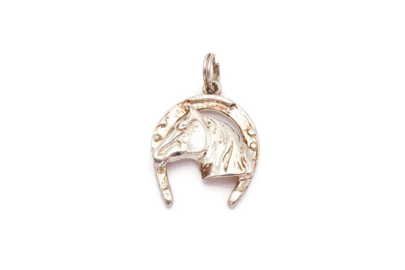 Vintage Sterling Silver 925 Horse Shoe Pendant Luck