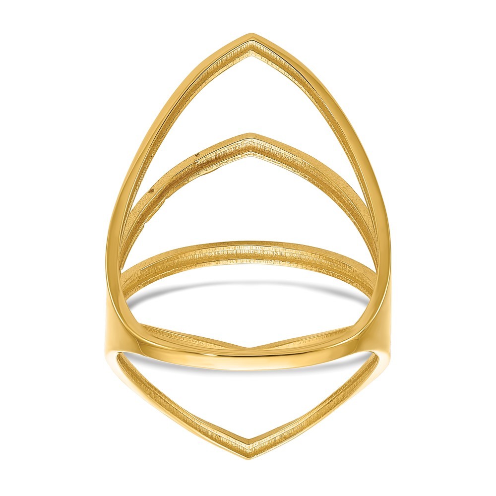 14k Yellow Gold Polished Fancy 5 Bar Ring Size 7 Gift for Women