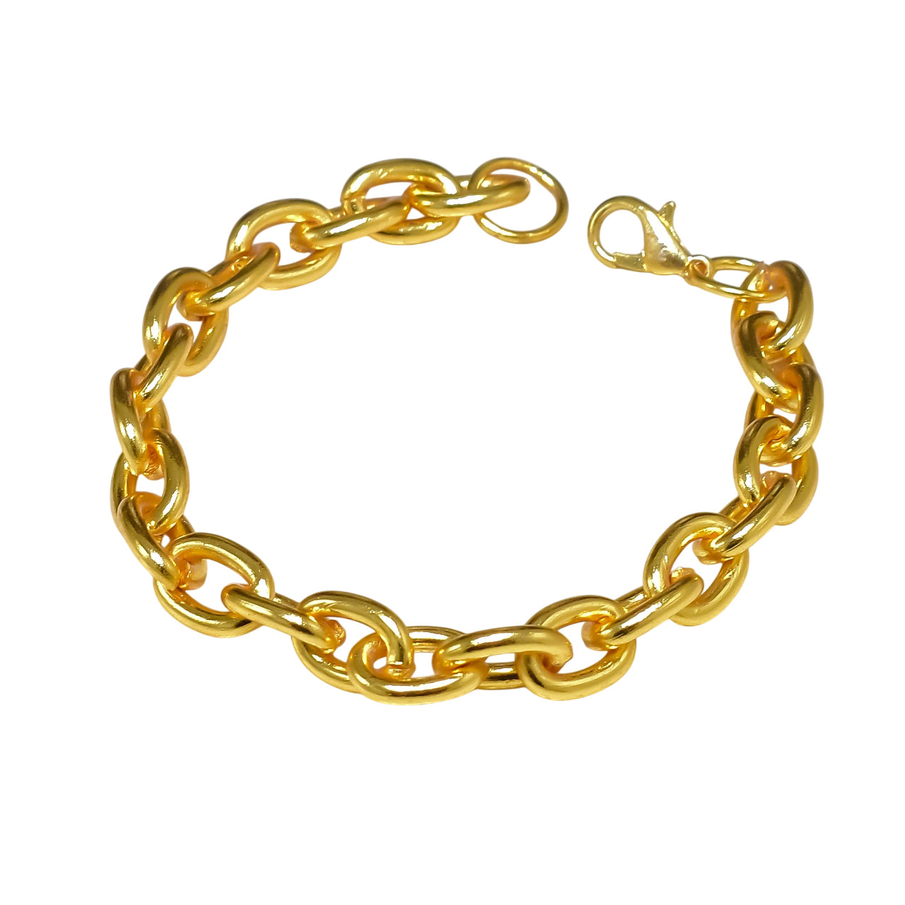 Handmade Gold Chain Bracelet Unisex Jewelry 18K Gold Plated Bracelet