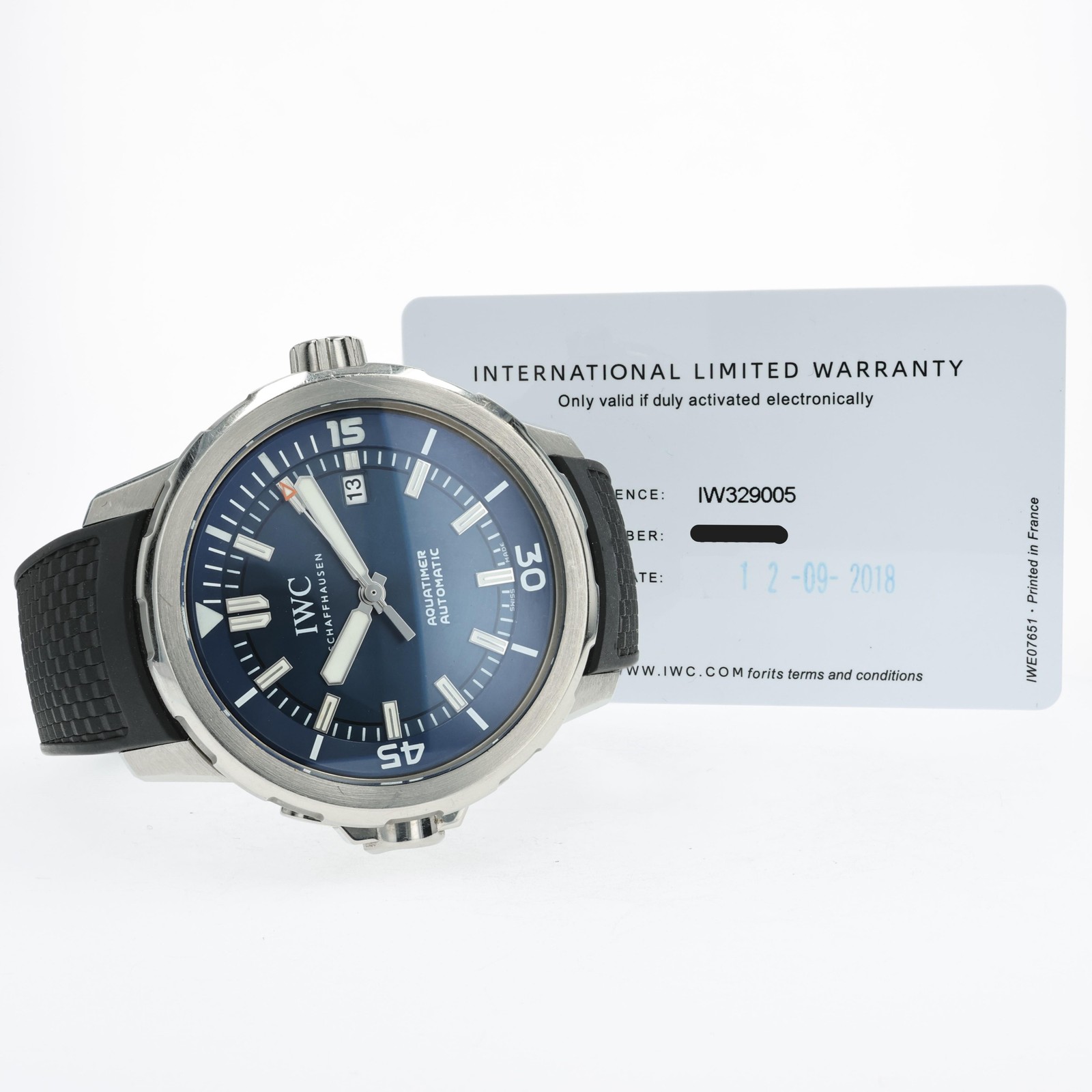 IWC Aquatimer Automatic Expedition Jacques-Yves Cousteau Blue Dial IW329005