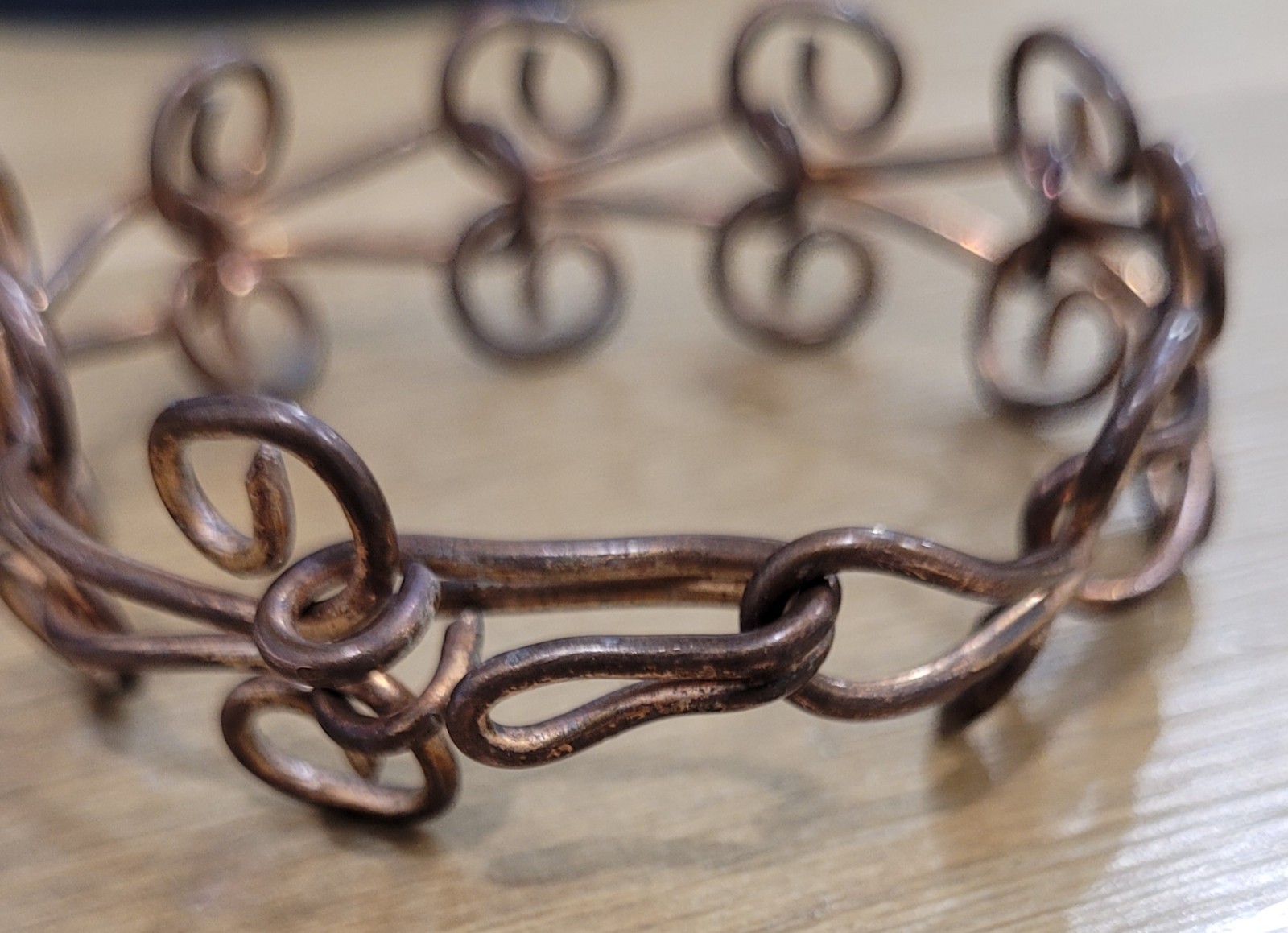 Spiral Bracelet Copper Alloy Metal Swirl