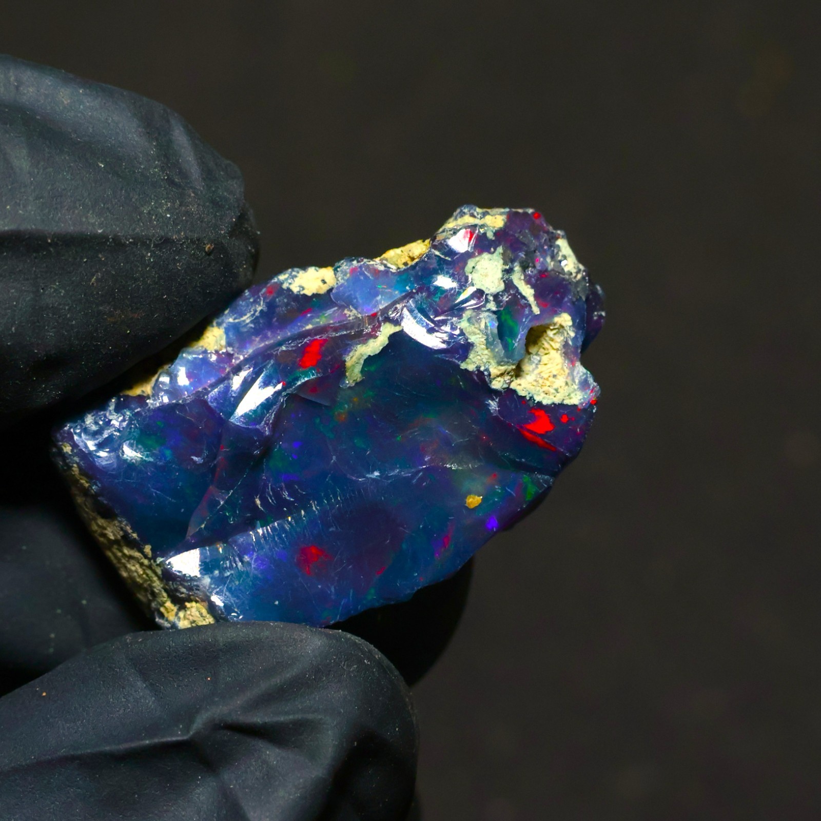 Ethiopia Black Opal Rough 11.70 Ct | Smoked Ethiopian Welo Fire Opal Rough stone