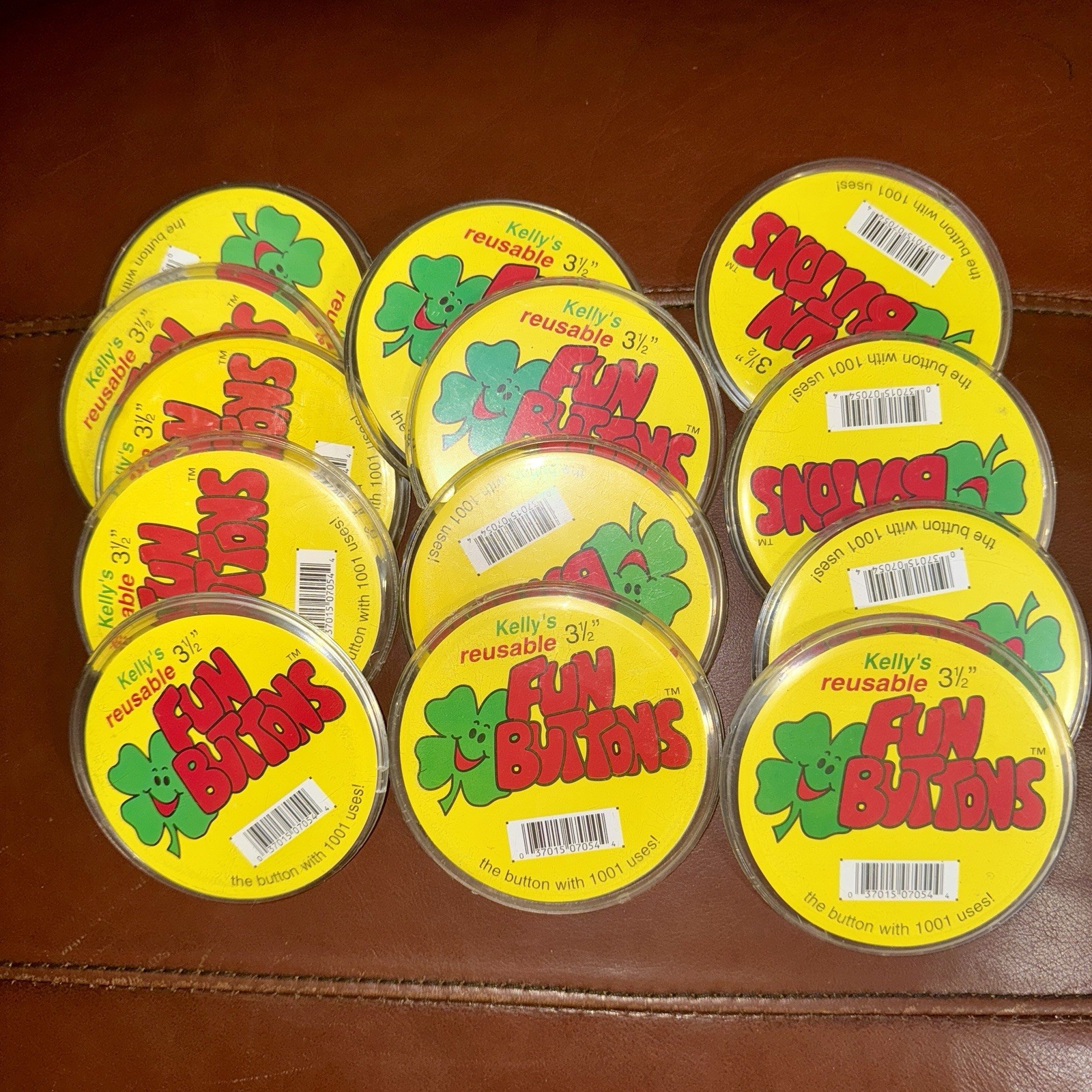 Lot of 13 Fun Buttons By Kelly Large 3 1/2” Reusable