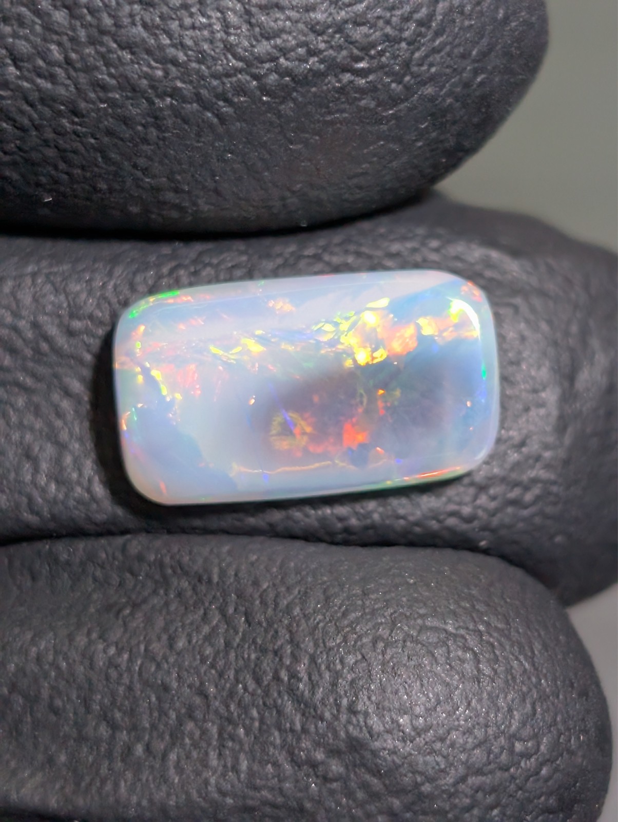 2.1ct Chaff Pattern Ethiopian Welo Opal Rectangle Cabochon