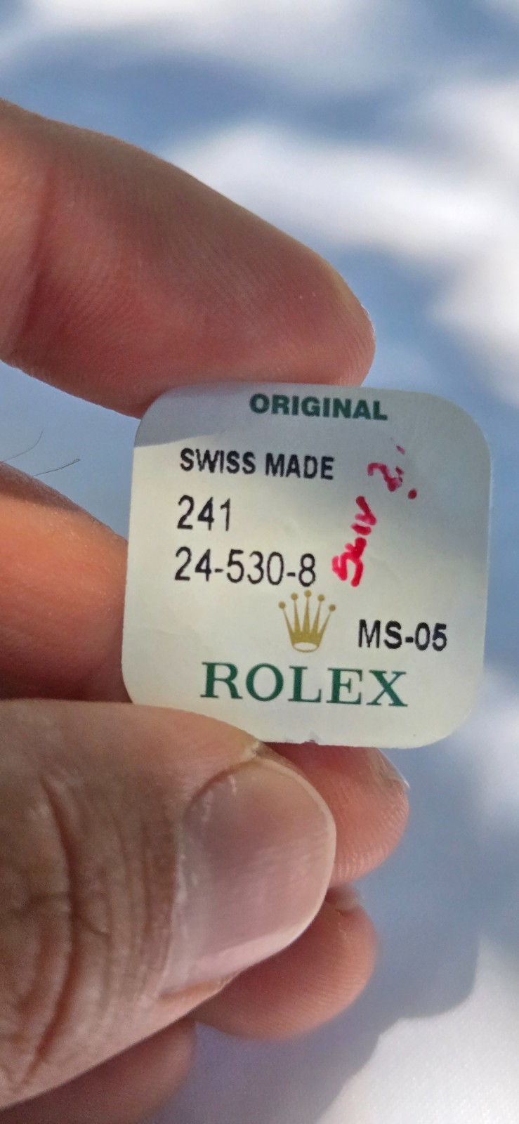 Genuine Sealed in Rolex Blister Pack 24-530-8 Yellow Gold Crown, Wheel, Balances