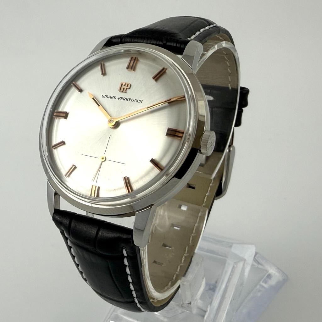 NO TARIFFS! MINT VINTAGE GIRARD PERREGAUX ORIGINAL DIAL MANUAL WIND JUMBO GENTS