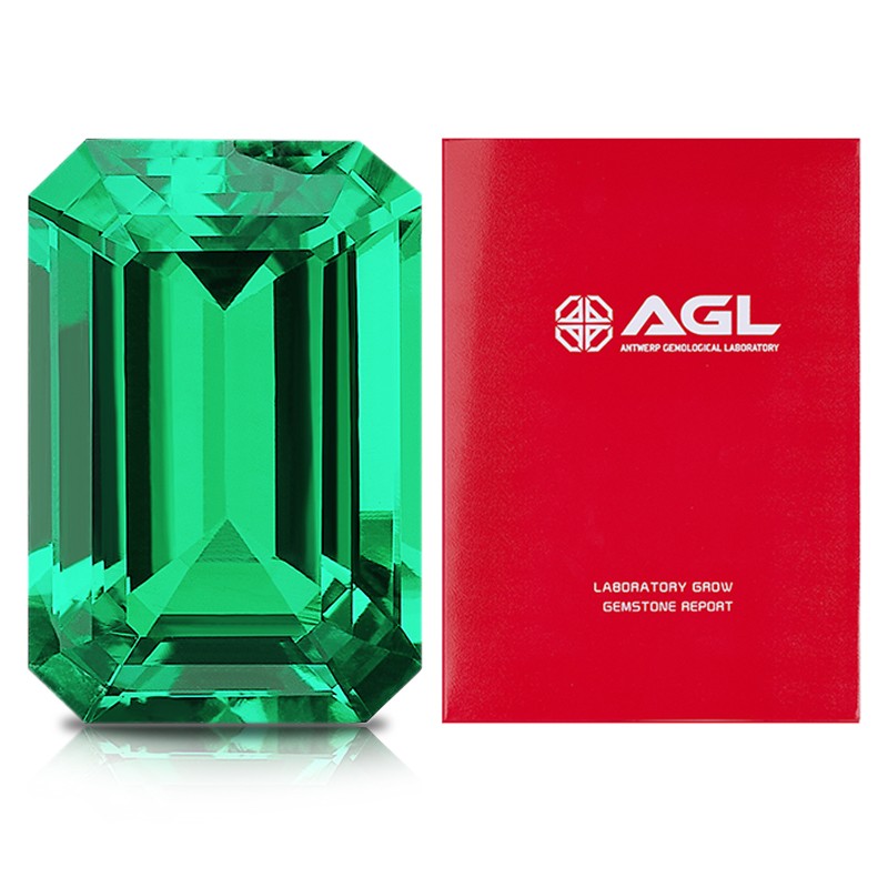 Hot Sale Columbia Lab Grown Emerald Loose Gemstones 0.5-8ct Emerald Cut AGL