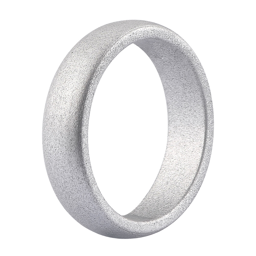 1pc 5.7mm Width Silicone Ring Flexible Rubber Wedding Finger Band for Women Men