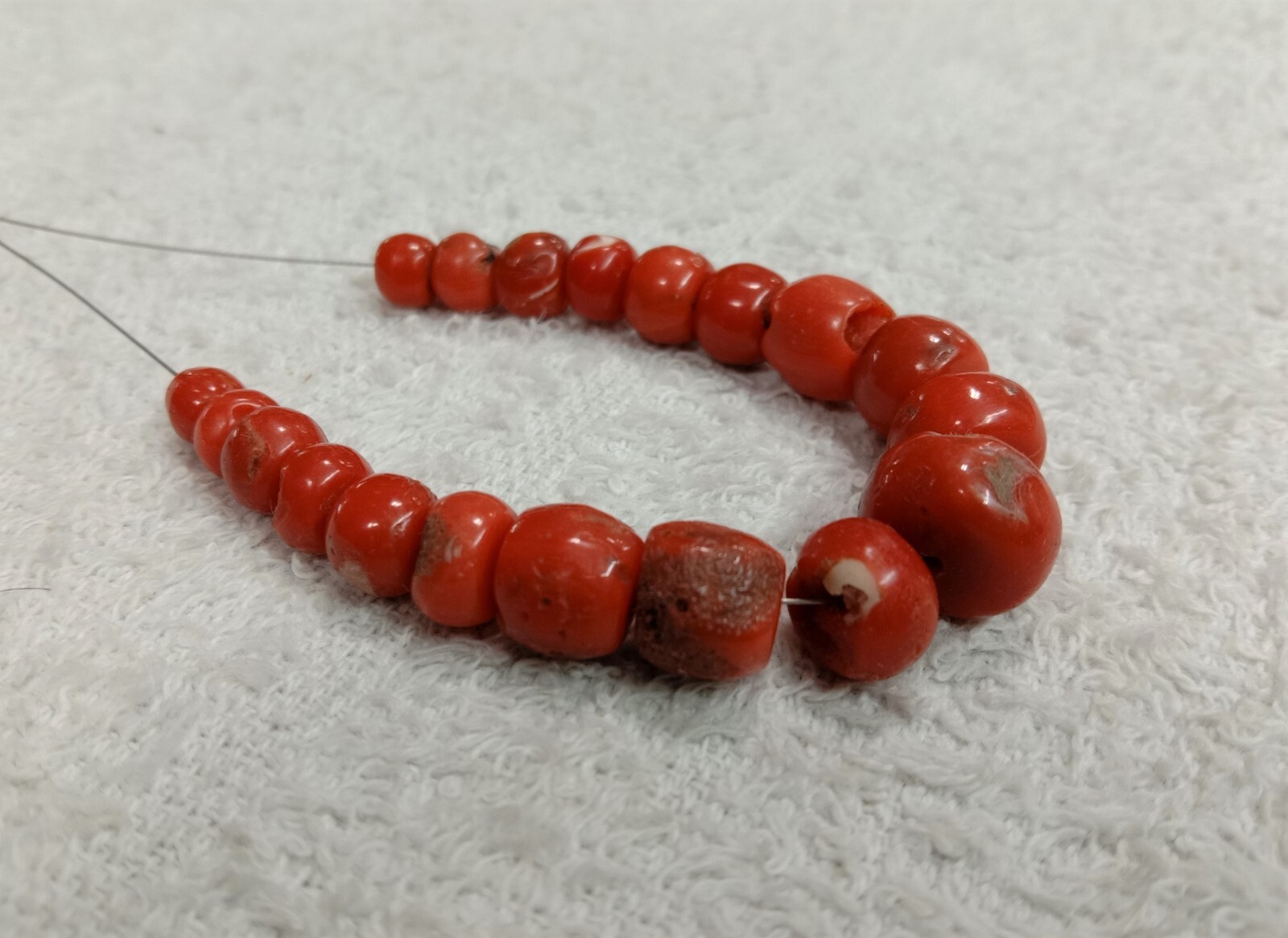 4″INCHES 100% NATURAL Italian coral,Size 6.50mm to 11.50mm,Rondelle Smooth Beads
