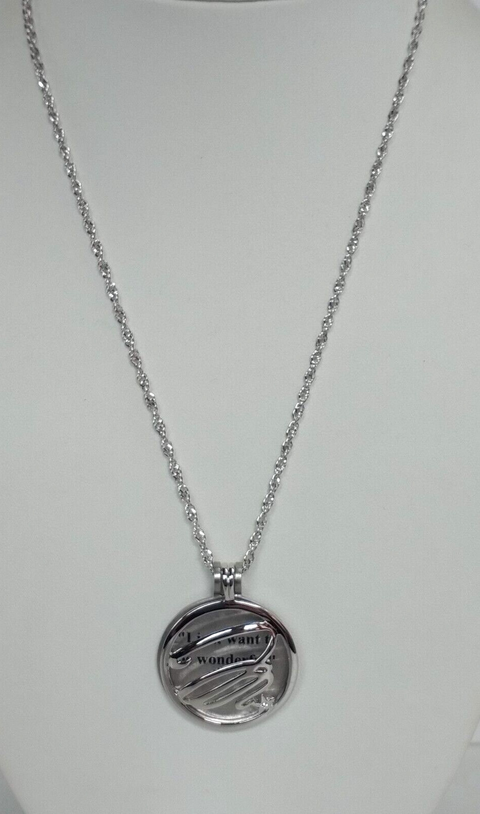 Marilyn Monroe “I Just Want to be Wonderful” Stainless Steel Pendant 18″