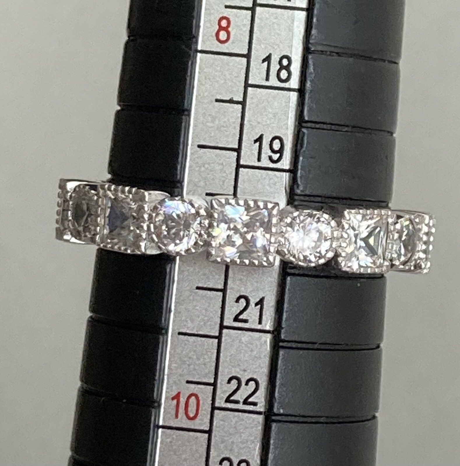 Fuzion Creation FZN Sterling Silver Cubic Zirconia Band Ring 925 Size 9 4.15g