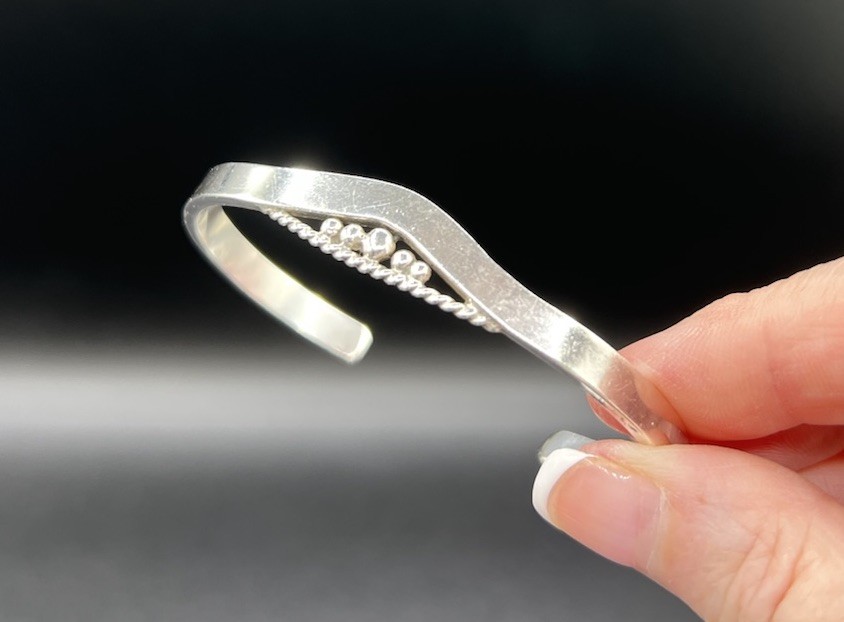 Artisan Made Sterling Silver Cuff Bracelet, 16.45 Grams