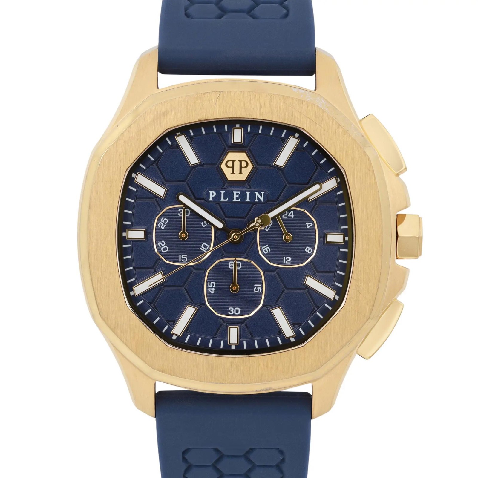 Philipp Plein Spectre Chrono Gold 44MM Watch PWSAA0323, NEW ,NO BOX OR PAPERS