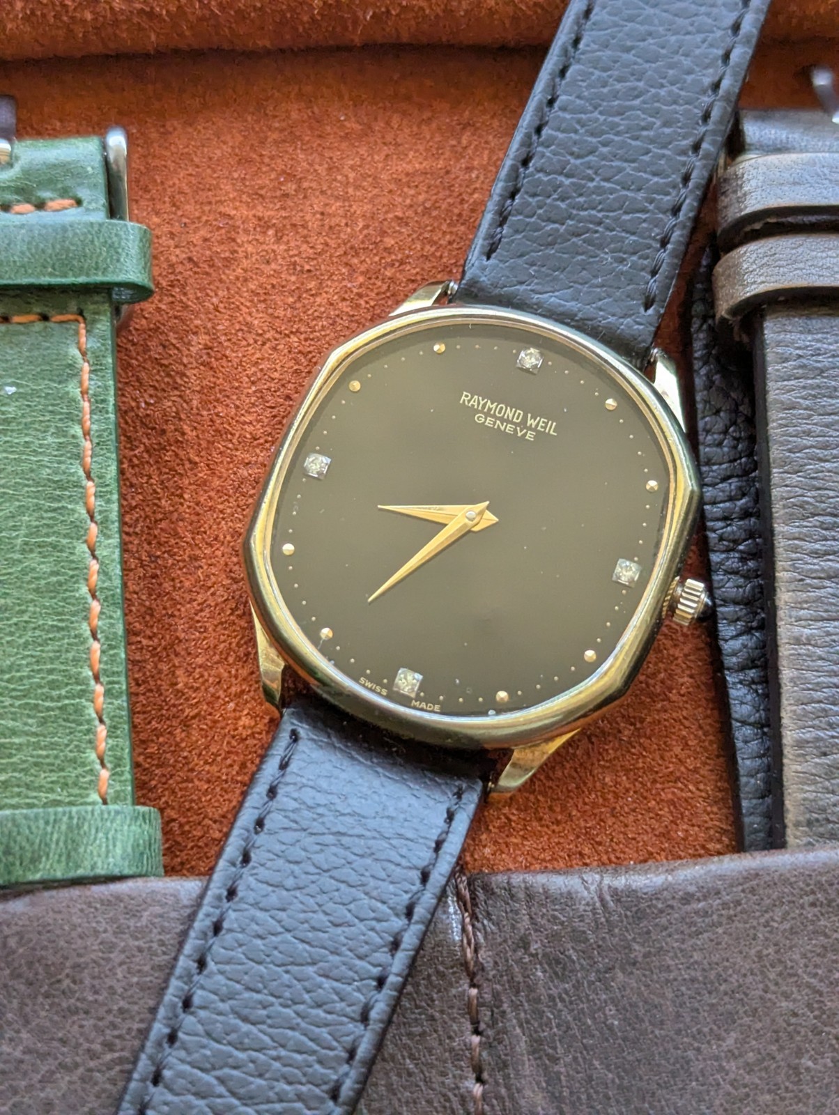 Mid 1980s Raymond Weil 7013 gold filled manual watch, ETA 7001 movement in GWO