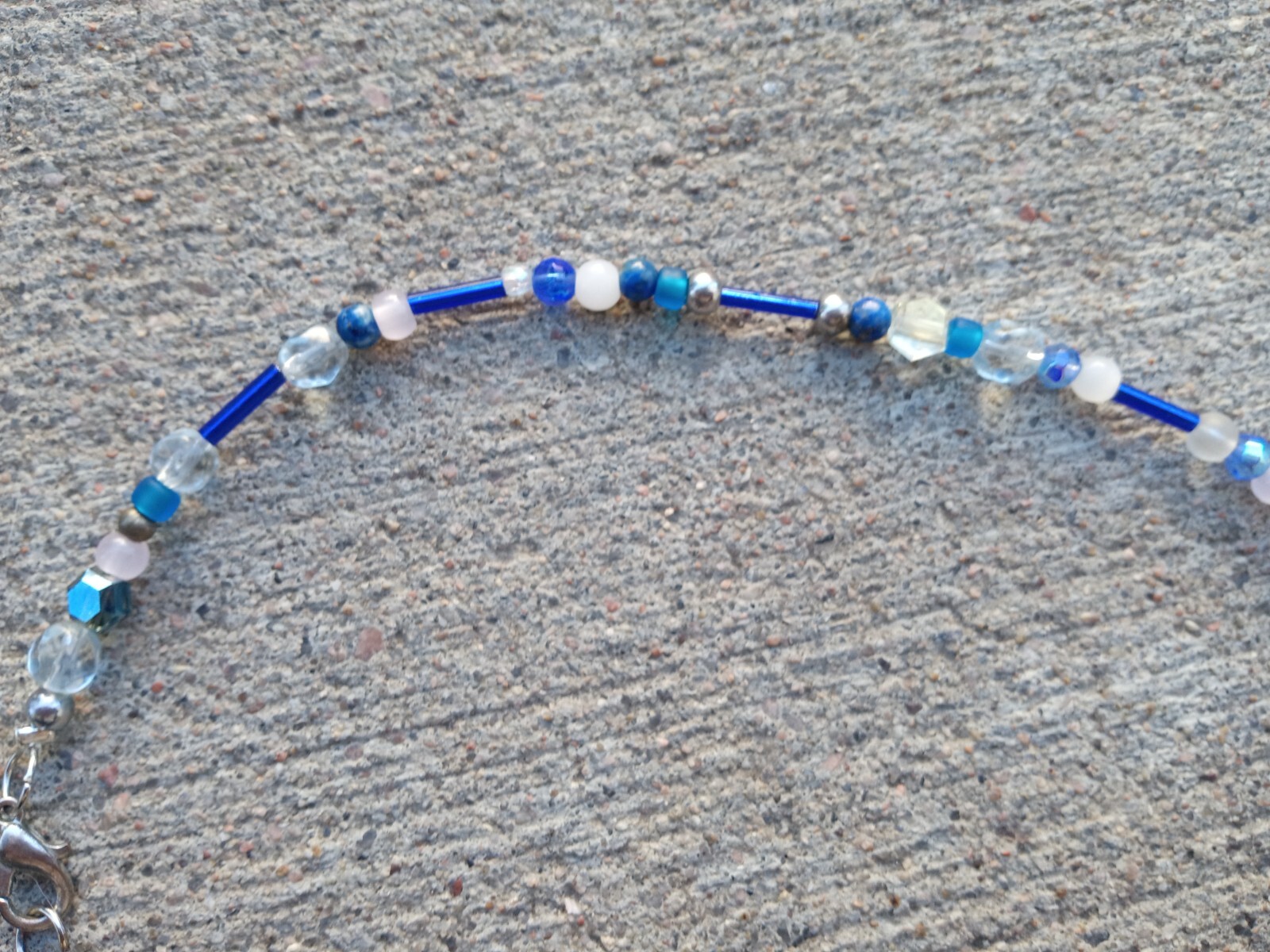 Blue Crystal Beaded Necklace