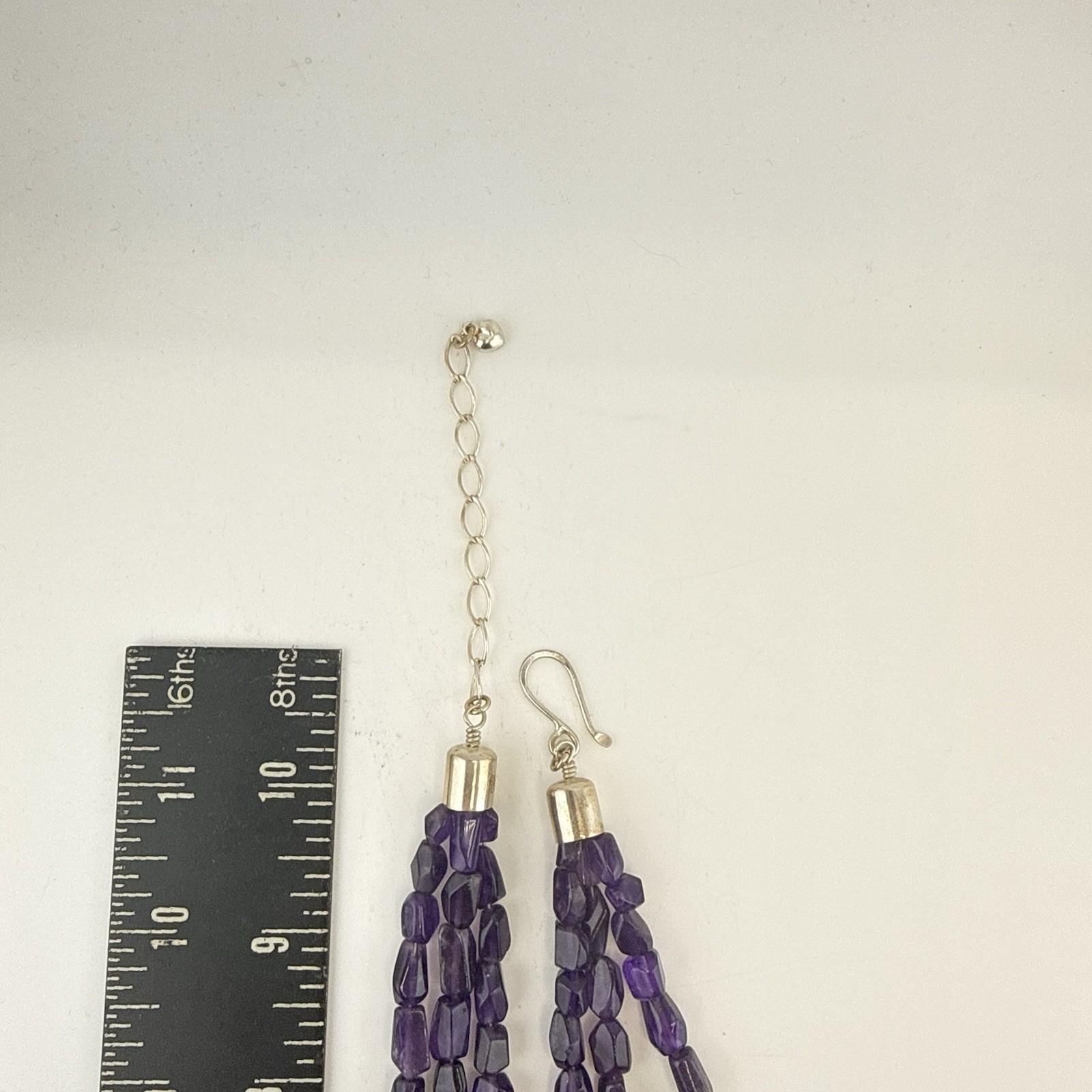 Jay King Necklace Amethyst Purple Triple Strand Chunky Bead Sterling 132g 925