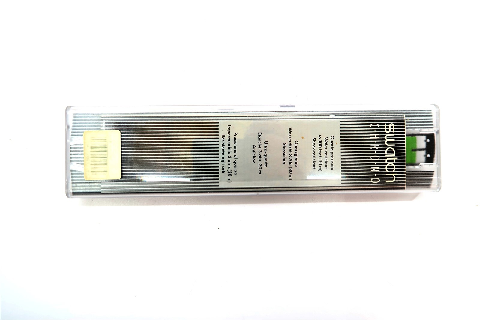 NEW Swatch Chrono Watch EXCENTRIC SCB117 w/ Case & Papers 1997 NEW BATTERY (n2)