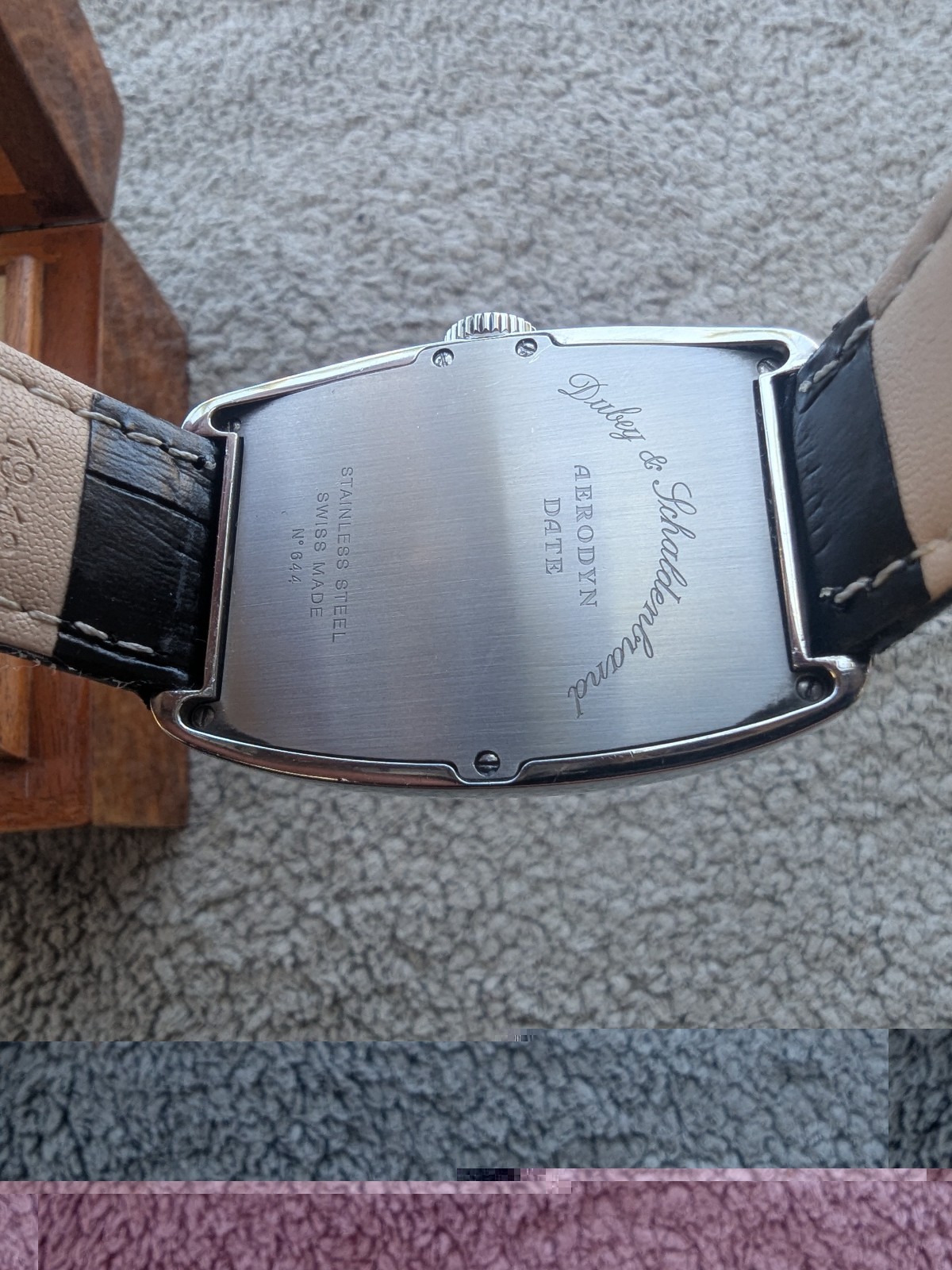 Dubey & Schaldenbrand Aerodyn Date Steel Men’s Automatic Swiss Watch Black Dial