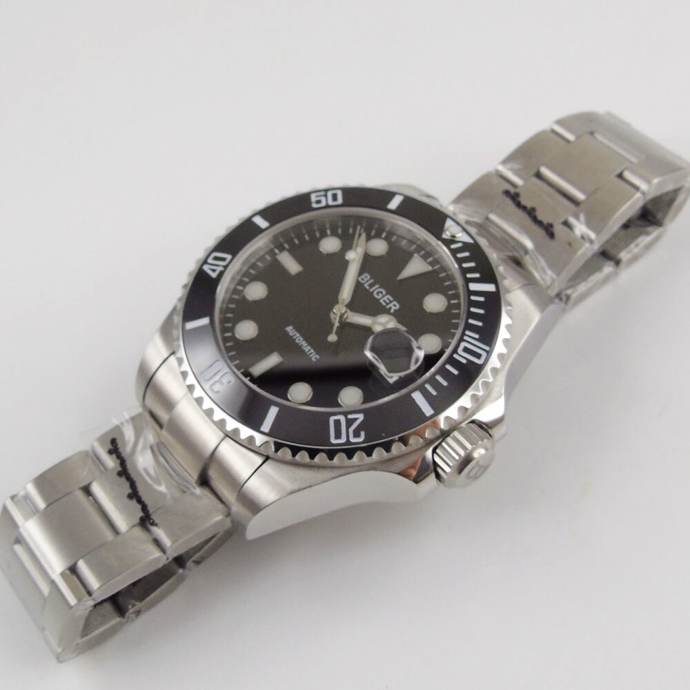 43mm Automatic Mens Wacth NH35A PT5000 Miyota Oyster Strap Sapphire Crystal Date