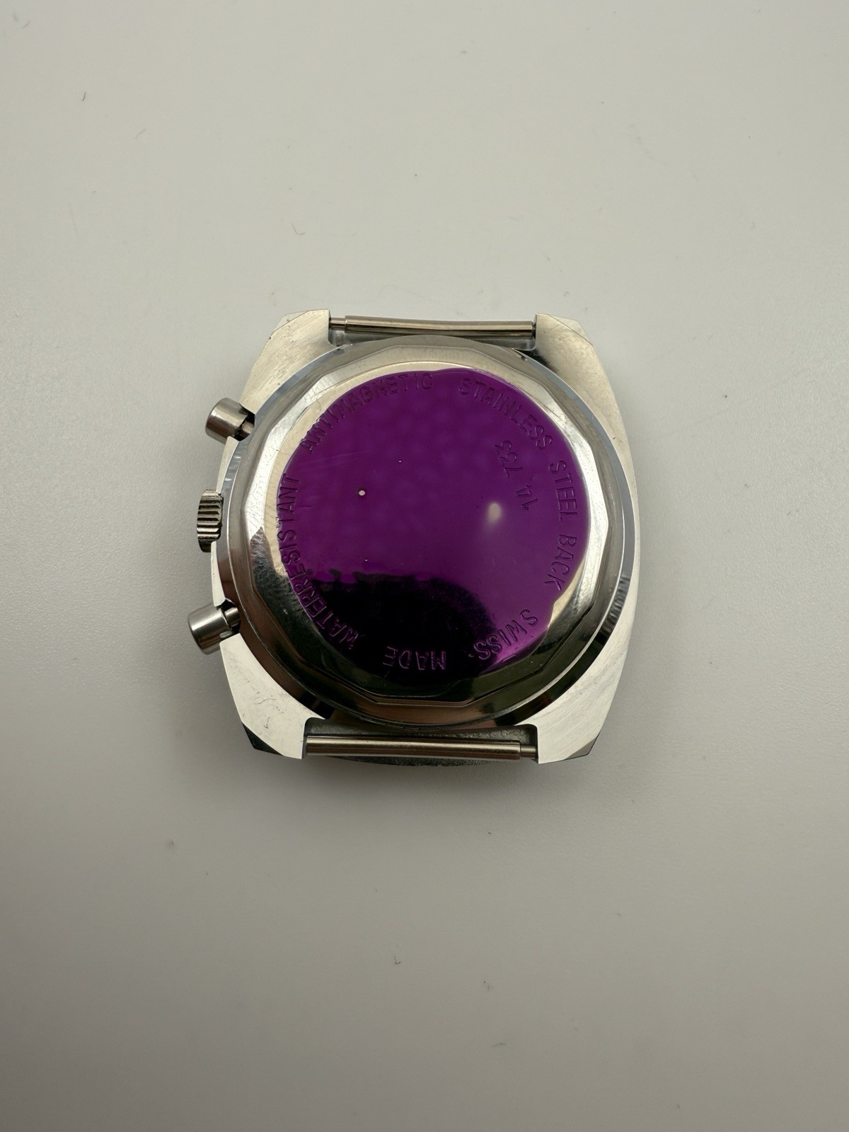 NOS Swiss Made Valjoux 7733 Chronograph Case with 30.5 mm Neri Dial