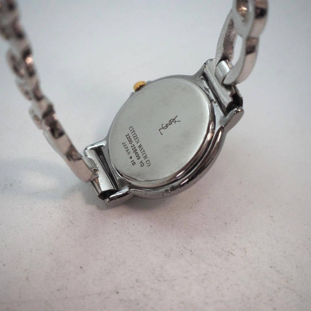 268 working Yves Saint Laurent watch white women’s round simple