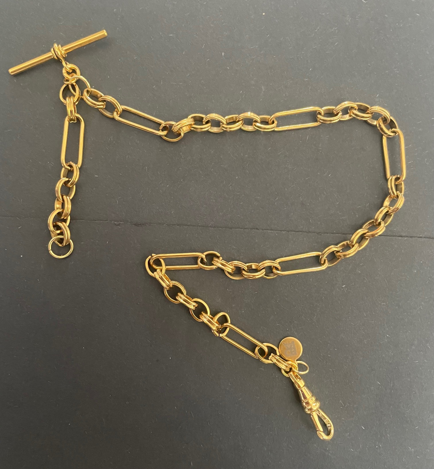 single albert belcher link gold plated albert pocket watch chain fob peaky