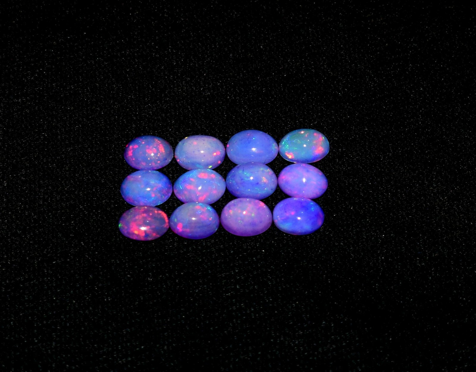 6x8MM 12Pcs Natural Ethiopian Light Purple Opal Loose Gemstone cabochon S3960