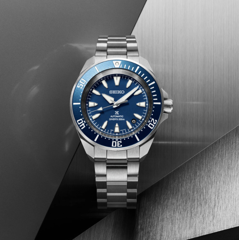 Seiko Prospex Samurai Blue Dial Stainless Steel Diver’s Men Watch SRPL51 41.7mm