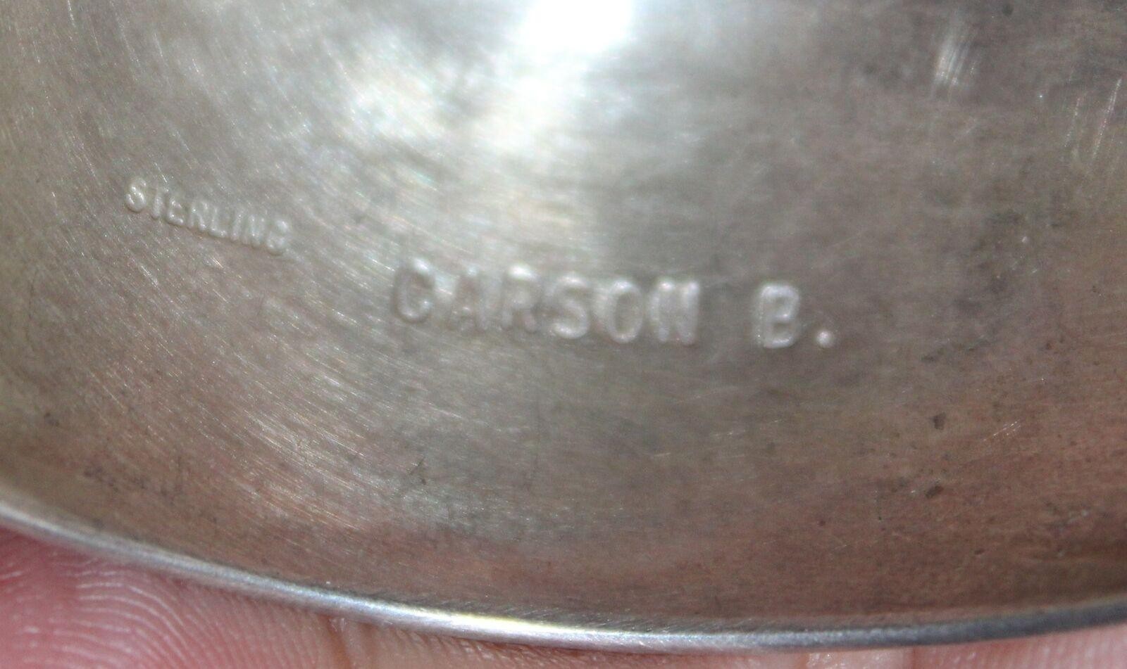 Navajo Carson Blackgoat Stamped Sterling Quartz Watch Bracelet