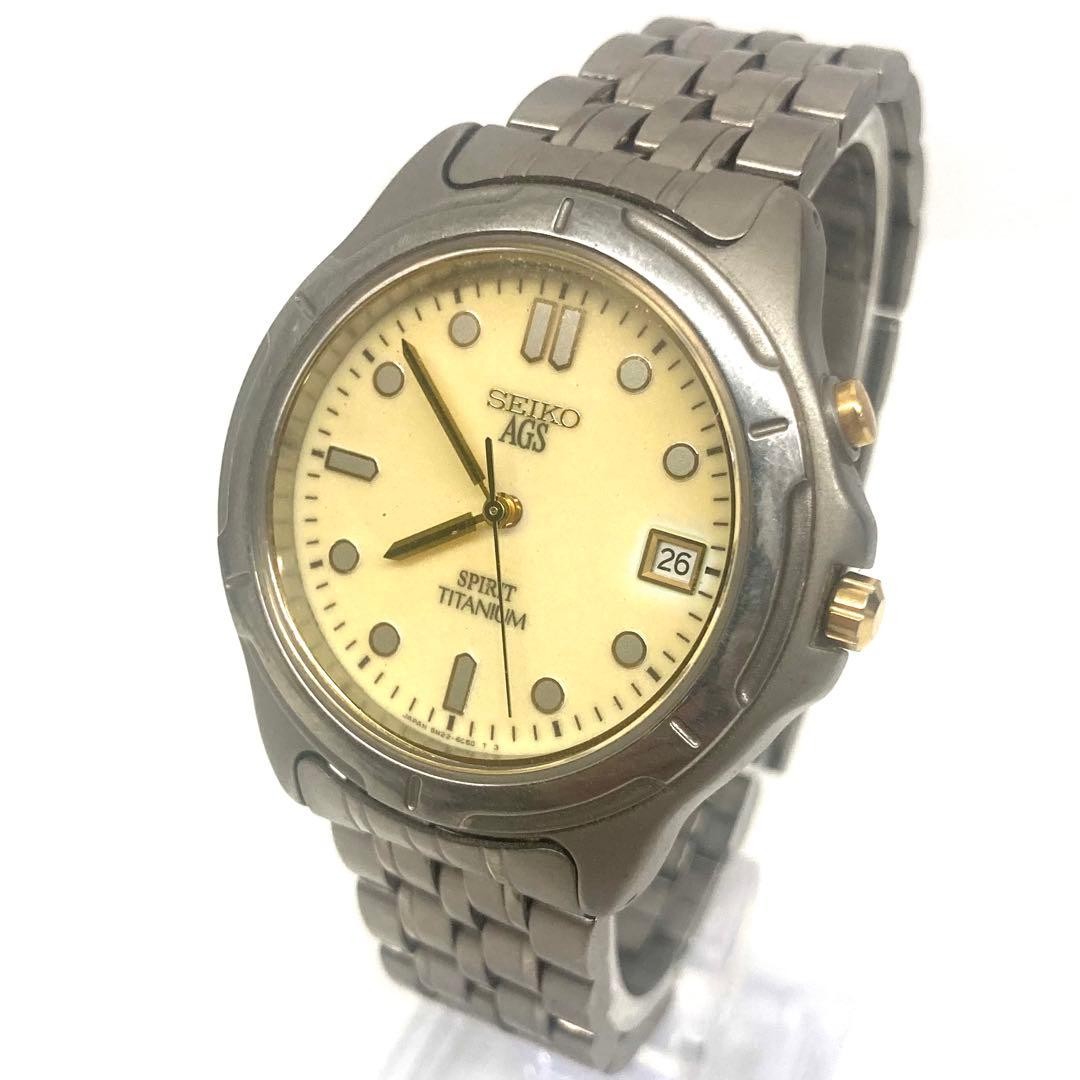 [Battery Dead] SEIKO AGS 5M22-6B50 Men’s Watch, Titanium ⭐︎