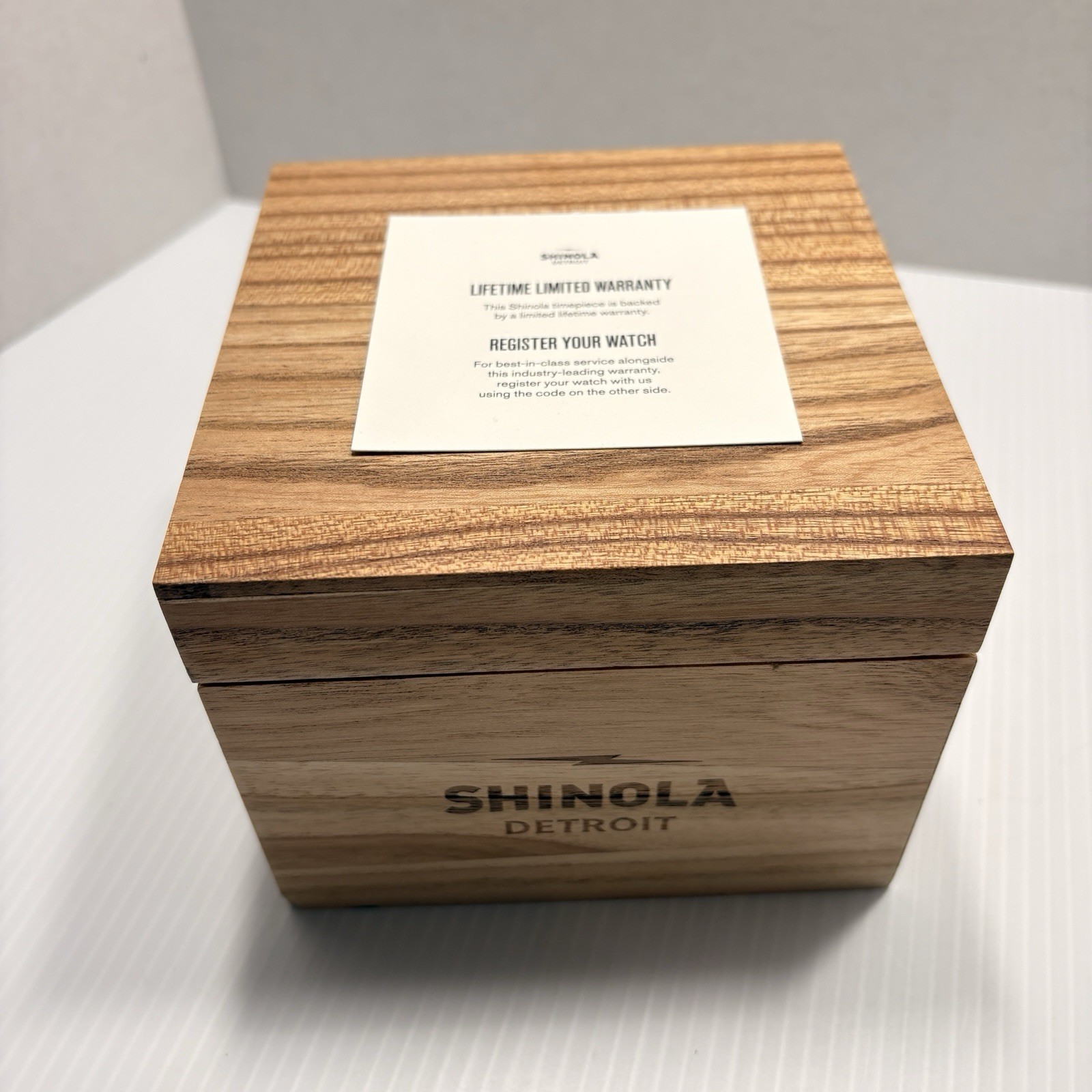 Shinola Runwell Quartz Watch Argonite 1069 White Dial 47mm New w/Tag, Engraved
