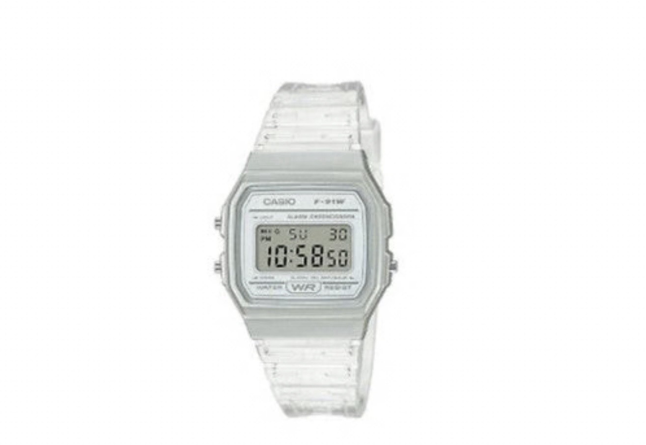 Casio F91WS-7 Transparent Resin Band Unisex Watch