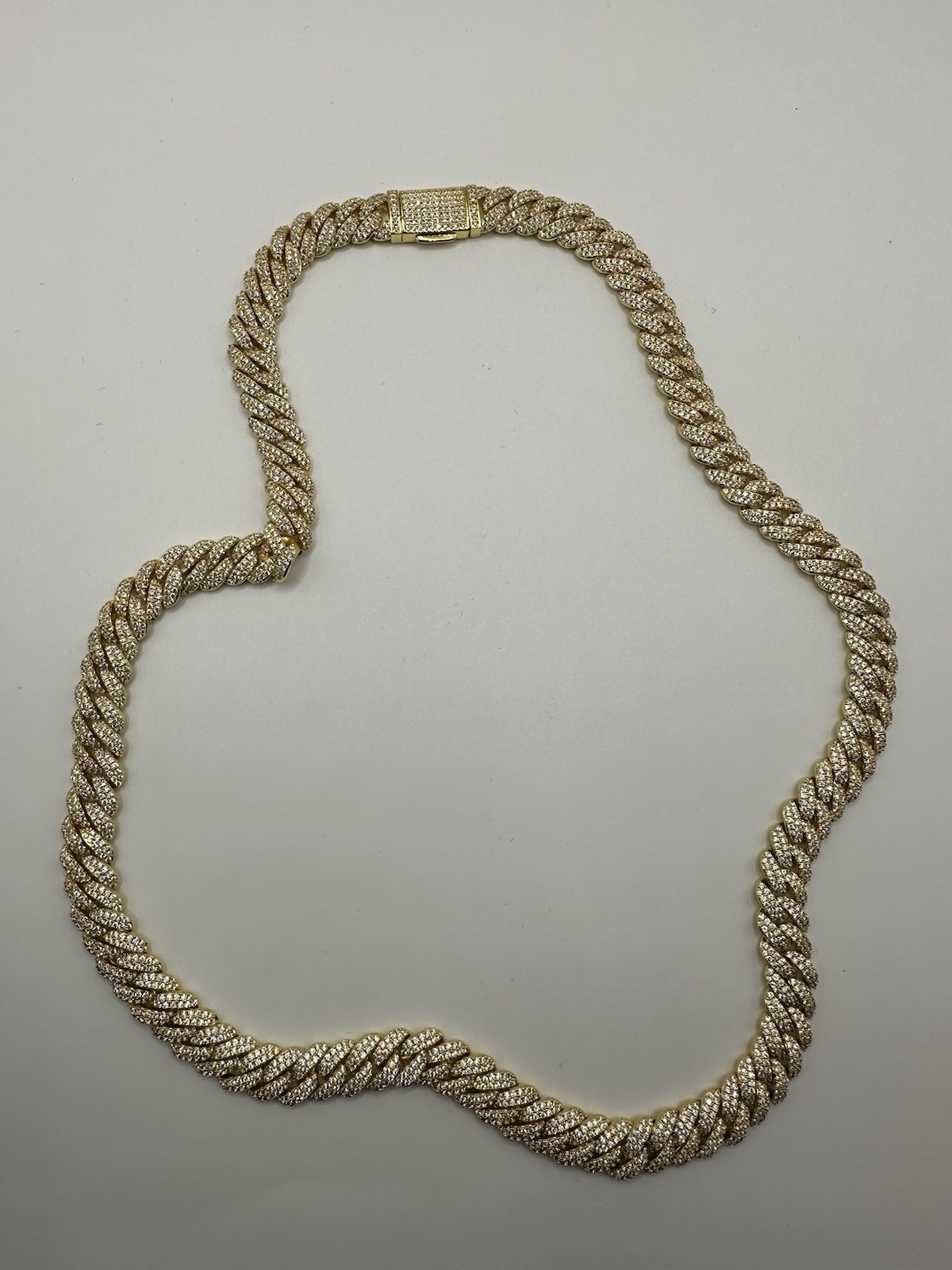 10mm 24” 110g 3AAA+ CZ Ice Hip Hop Miami Cuban Link Chain – 14k Gold Plated