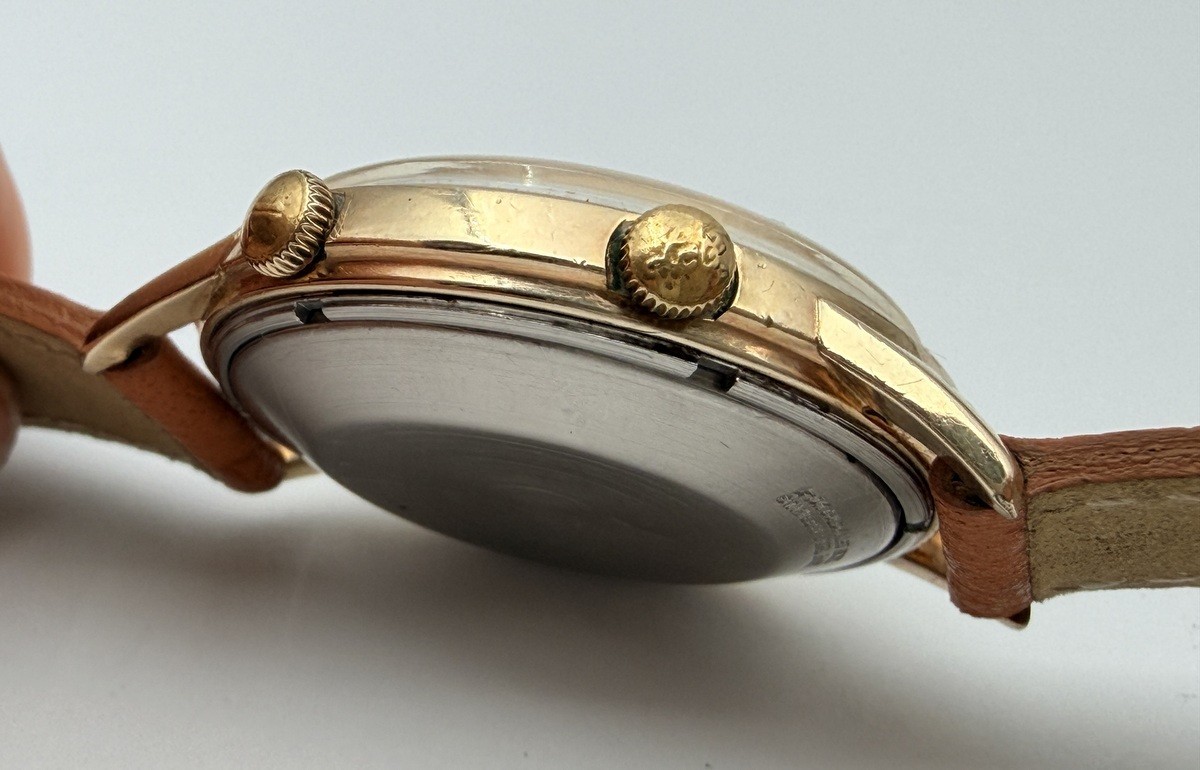 1950s JAEGER-LECOULTRE AUTOMATIC MEMOVOX ALARM ORIGINAL DIAL K815 JUMBO 38mm BOX