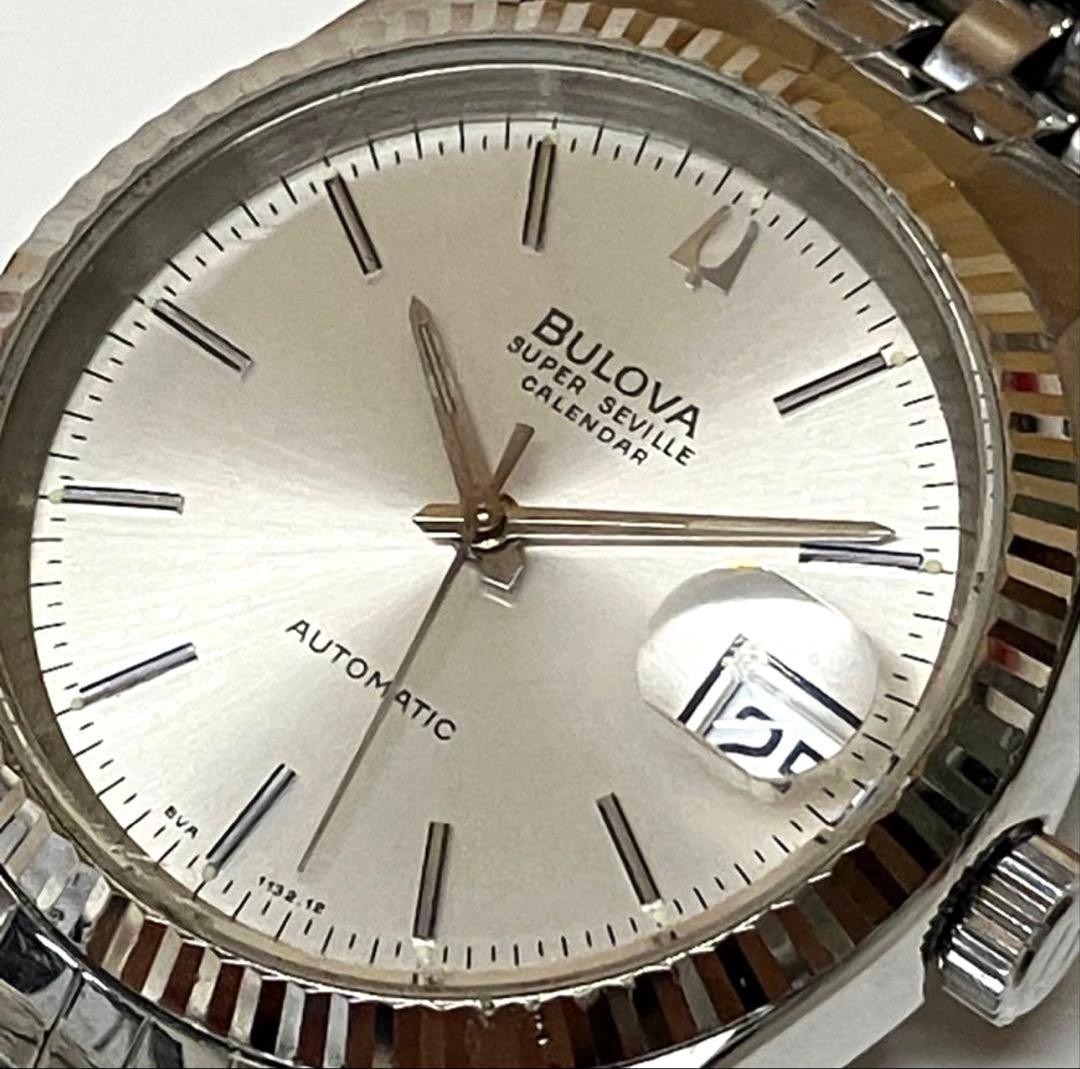 Bulova Super Seville 4460102 Auto 35mm 17cm 6.69in Mens Watch Working Japan