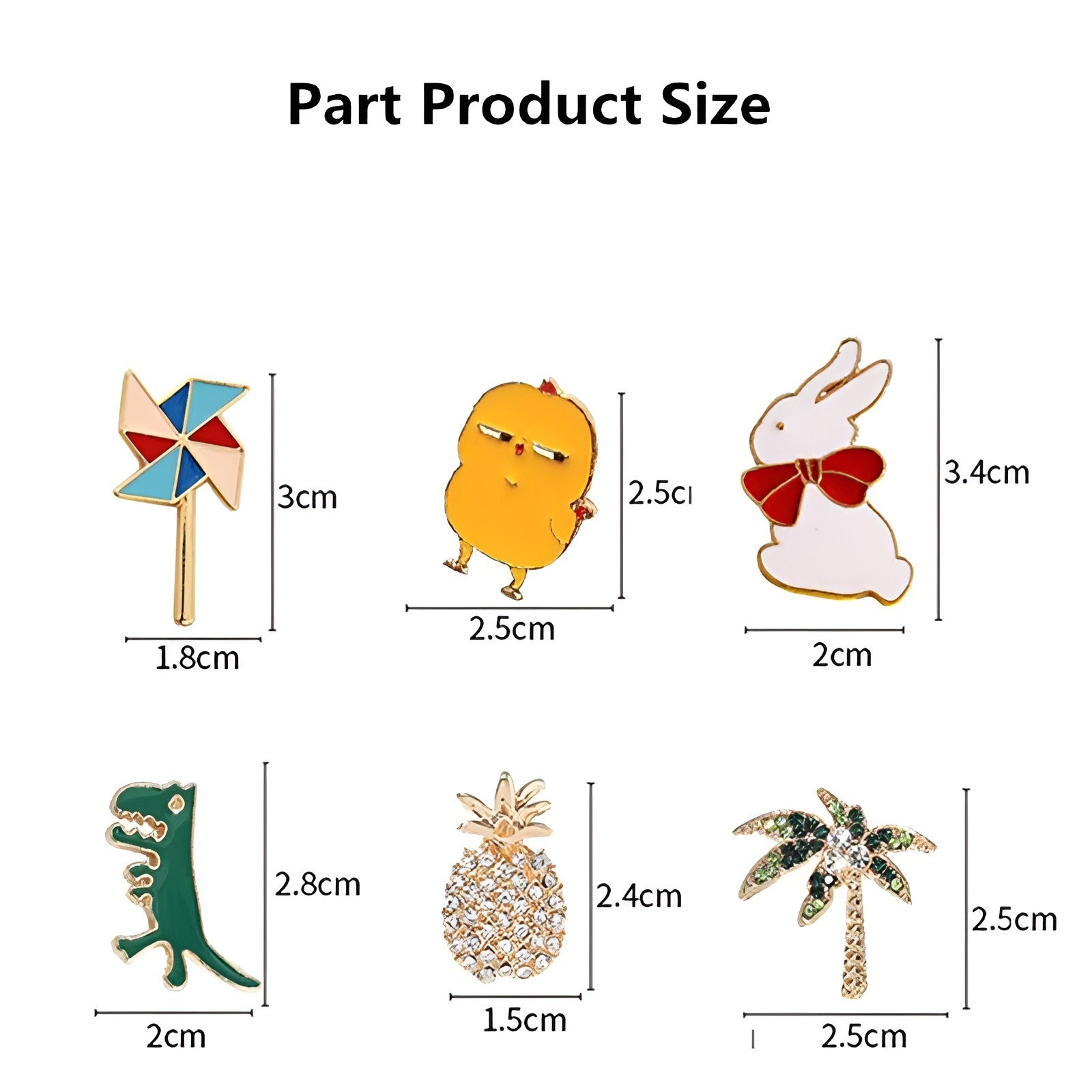 10-50pcs Random Enamel Pins Cute Animal Plant Metal Brooch Badges Set Gift