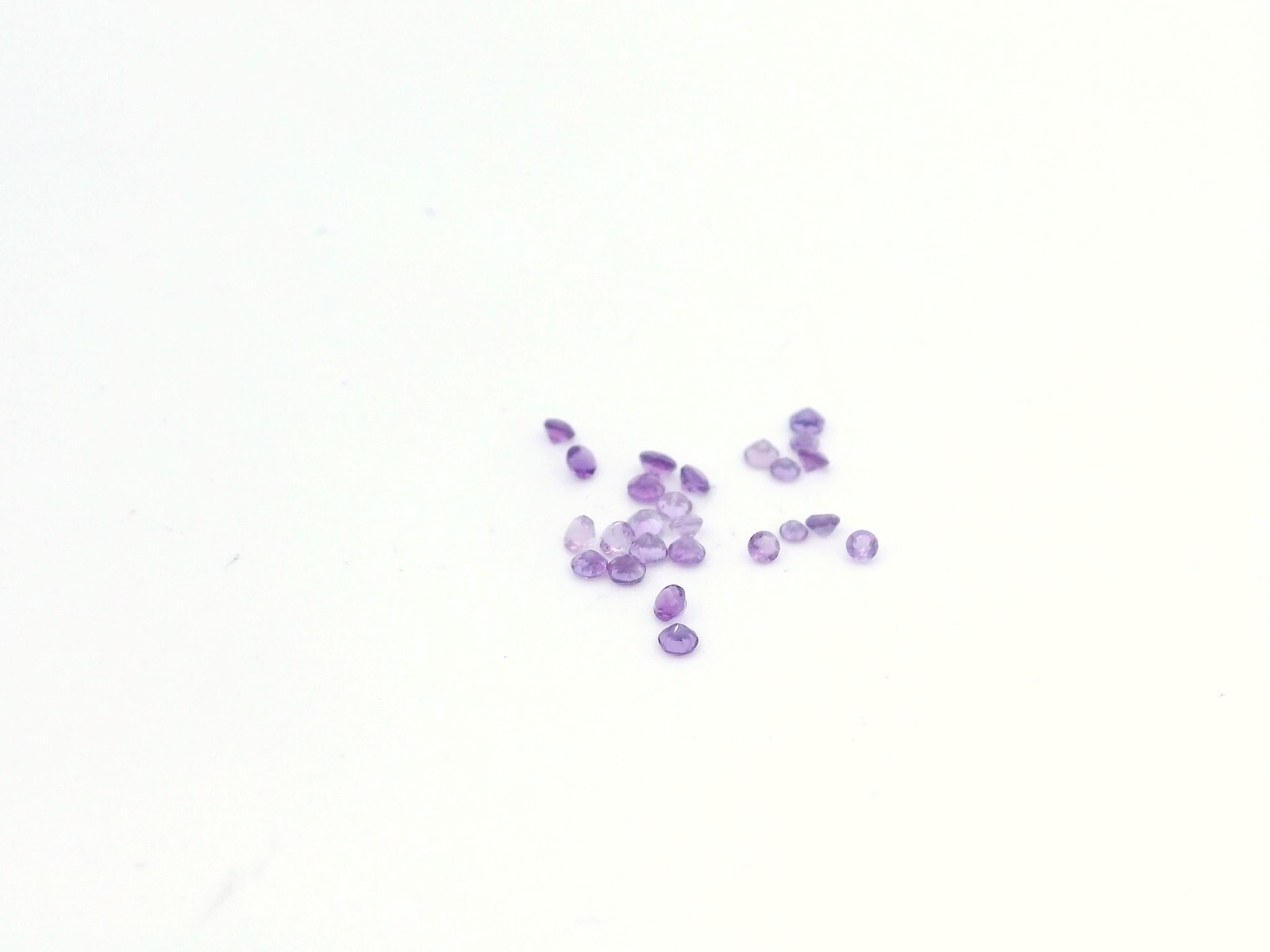 0.05ct Loose Round Cut Genuine Amethyst 2.4mm & Under