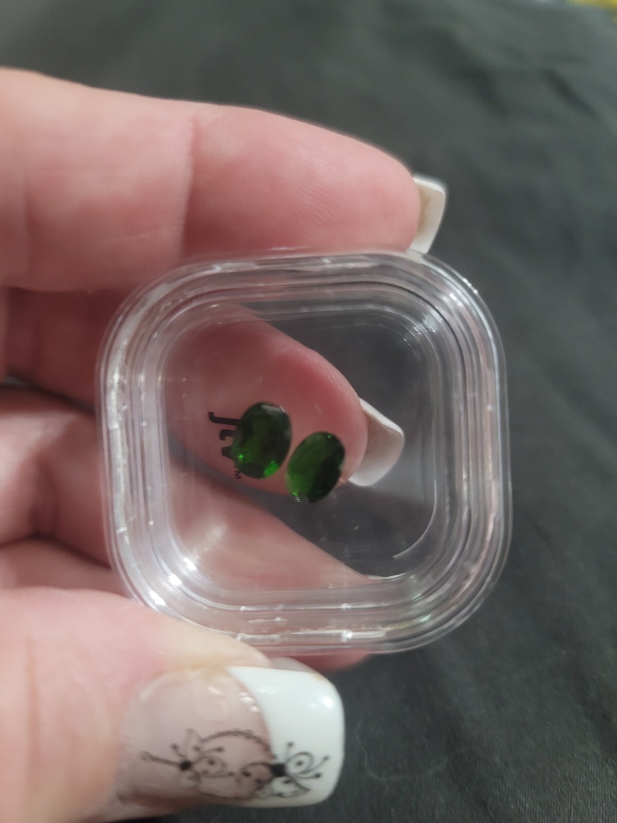 2 – 1.00CT MIN Oval 8x6mm CHROME DIOPSIDE from Russia – Loose Gemstone Green