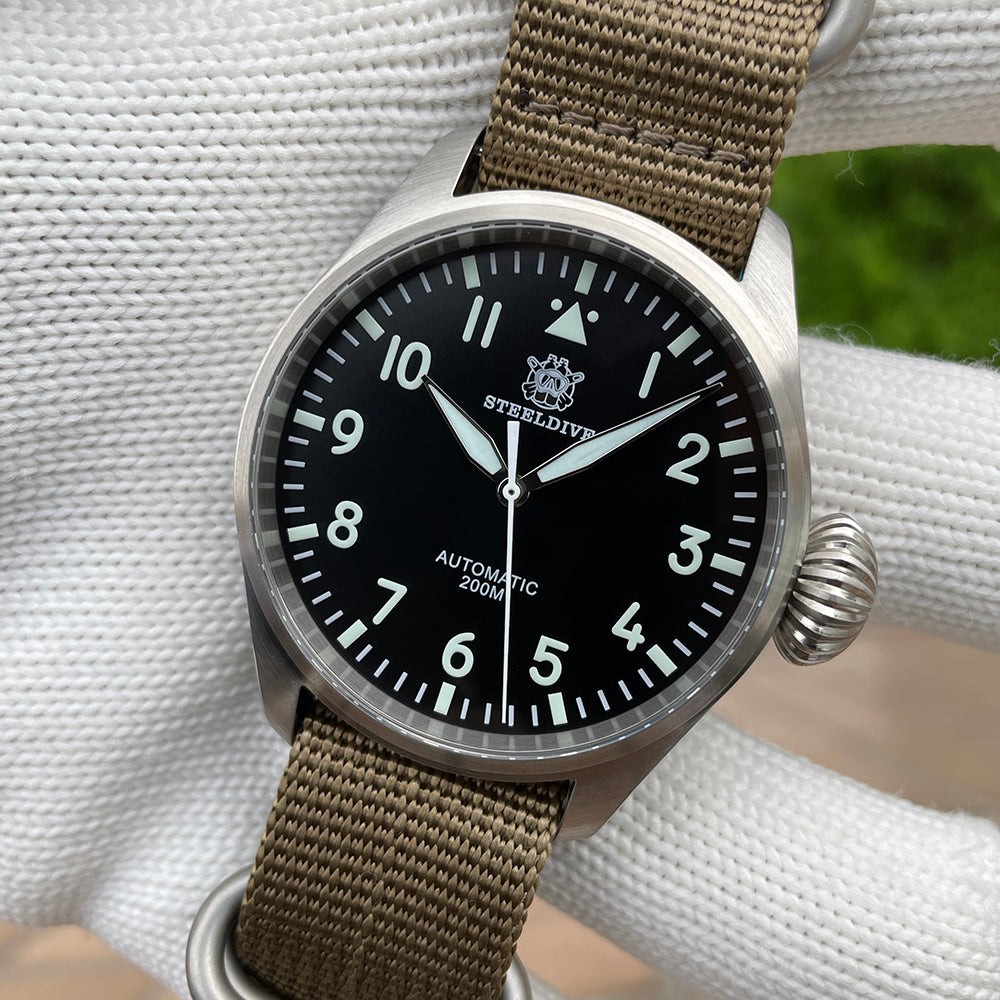 STEELDIVE SD1930 Mens 43mm 200M Automatic Dive Watch NH35 Steel Japan