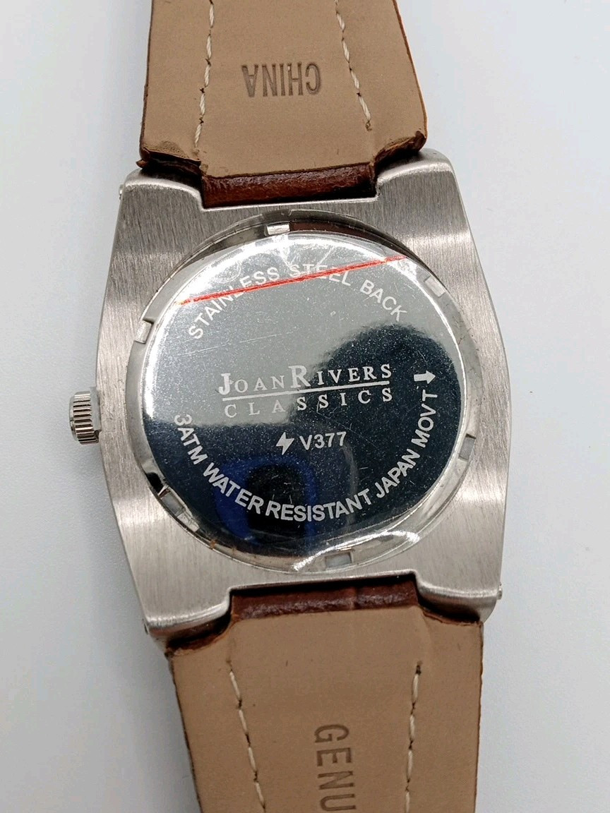 Joan Rivers Stainless Watch V377 Very Nice Needs New Battery